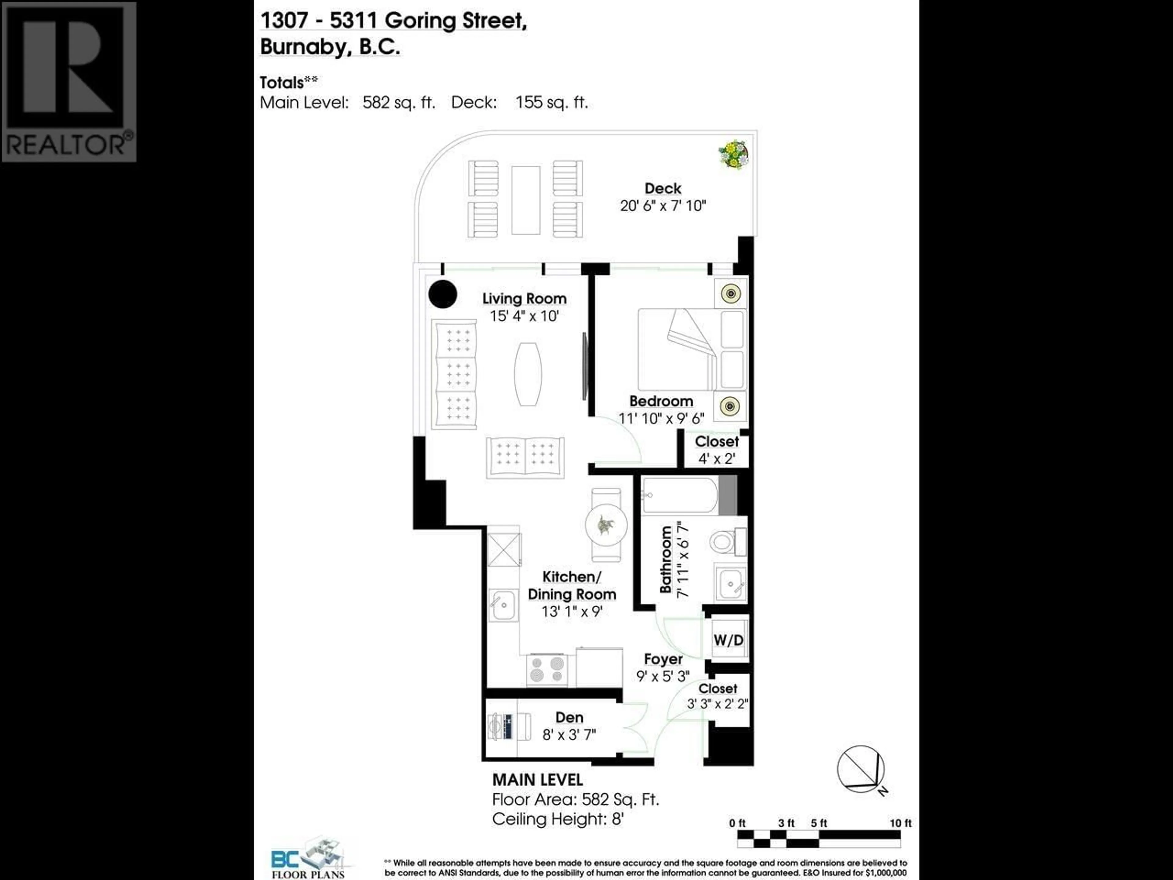 Floor plan for 1307 5311 GORING STREET, Burnaby British Columbia V5B0B5
