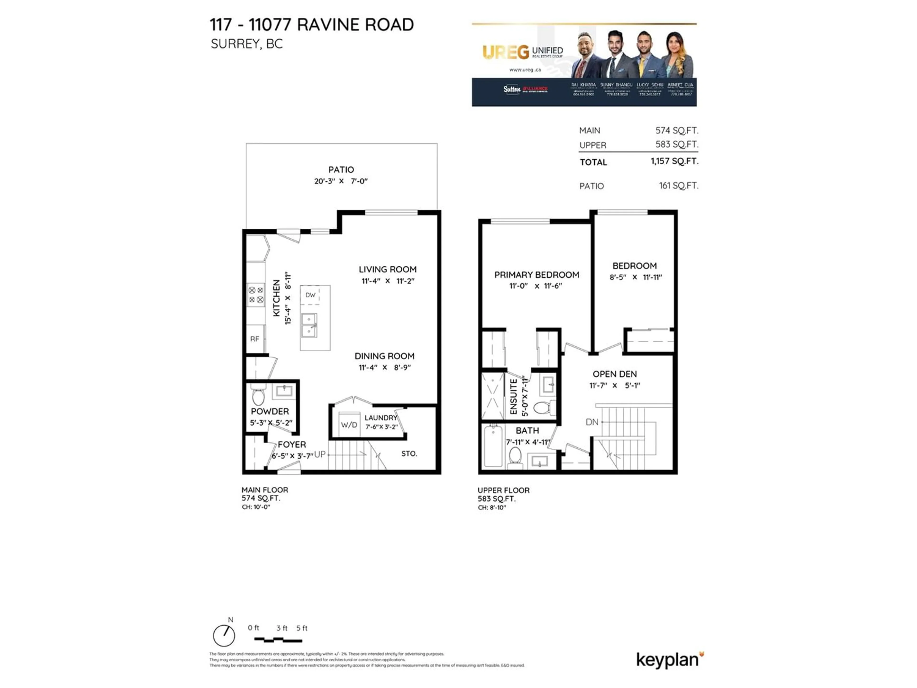 Floor plan for 117 11077 RAVINE ROAD, Surrey British Columbia V3T0R7