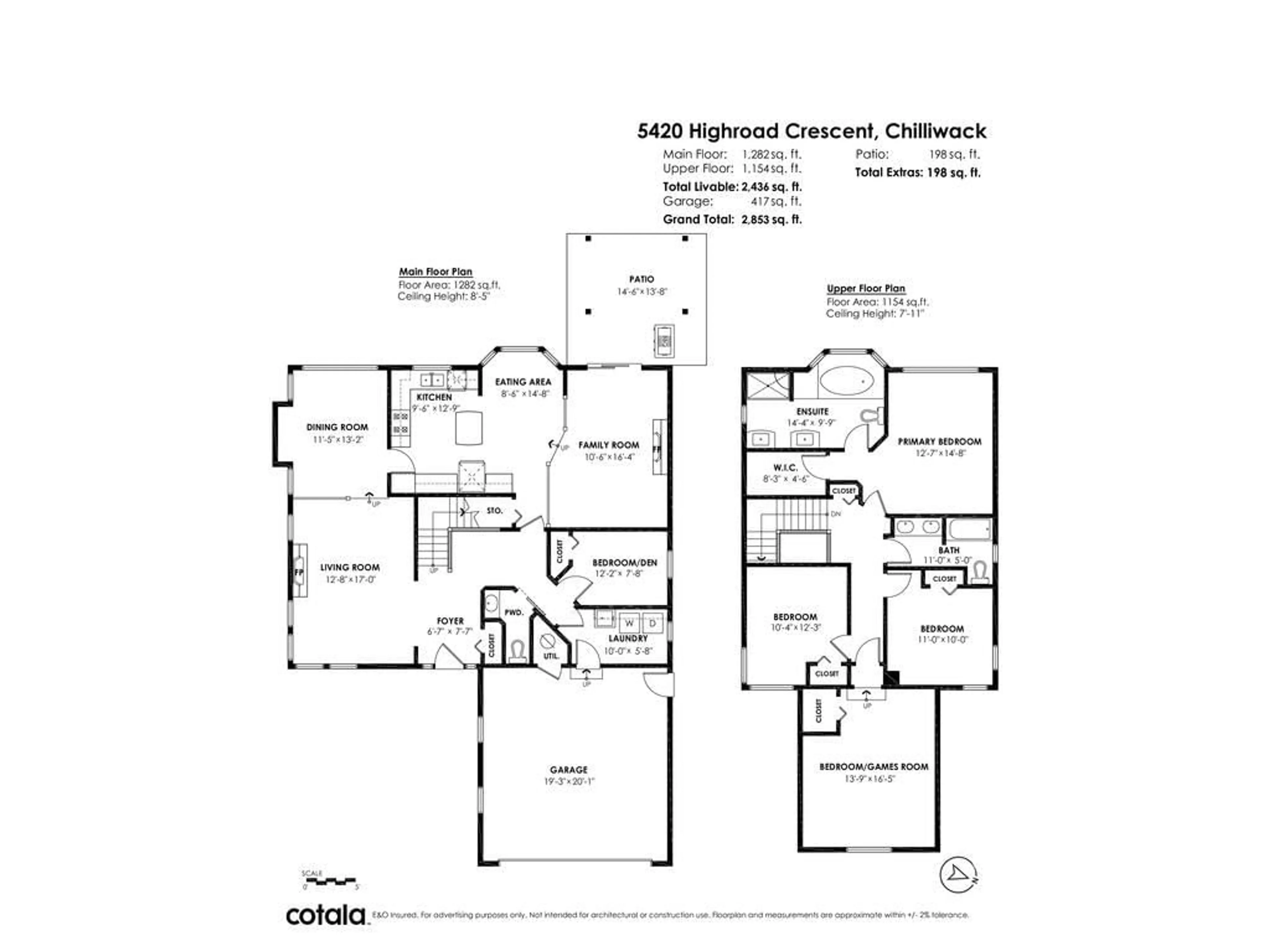 Floor plan for 5420 HIGHROAD CRESCENT, Chilliwack British Columbia V2R3Y1