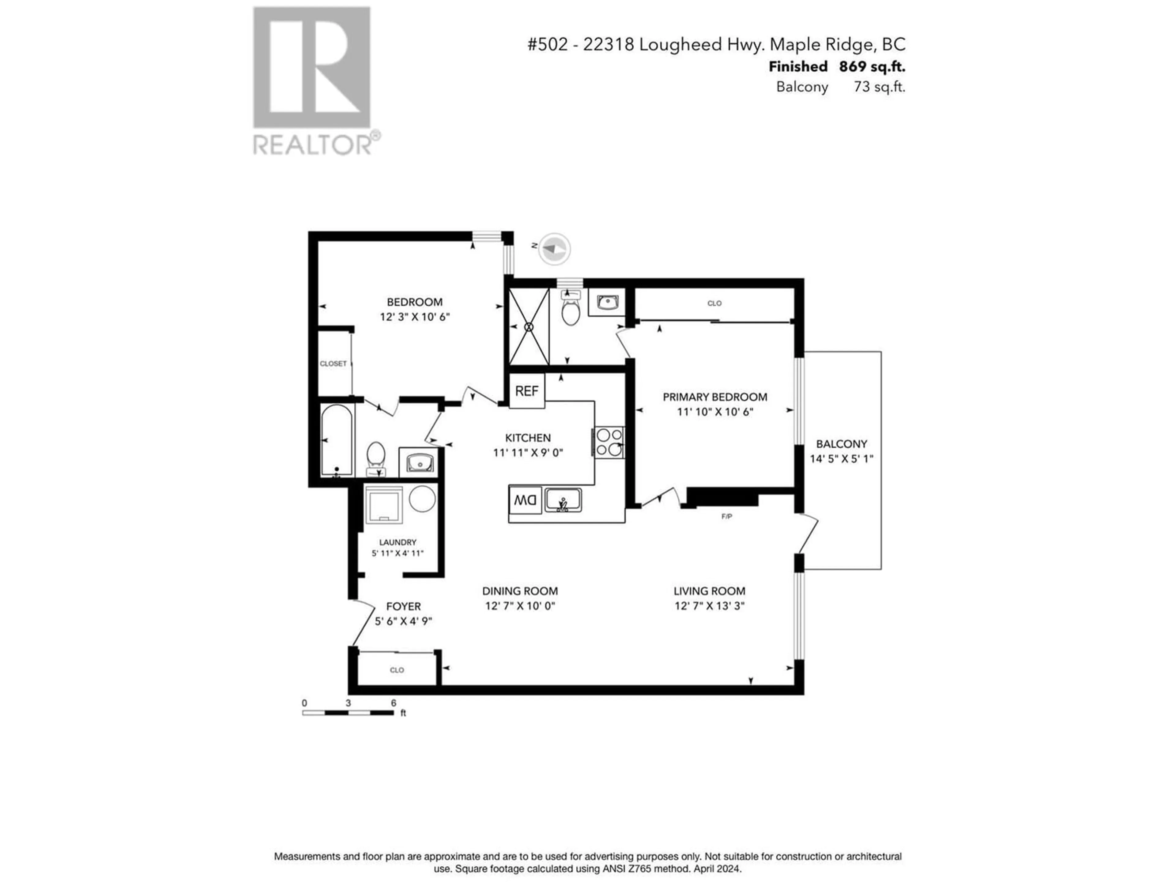 Floor plan for 502 22318 LOUGHEED HIGHWAY, Maple Ridge British Columbia V2X2T4