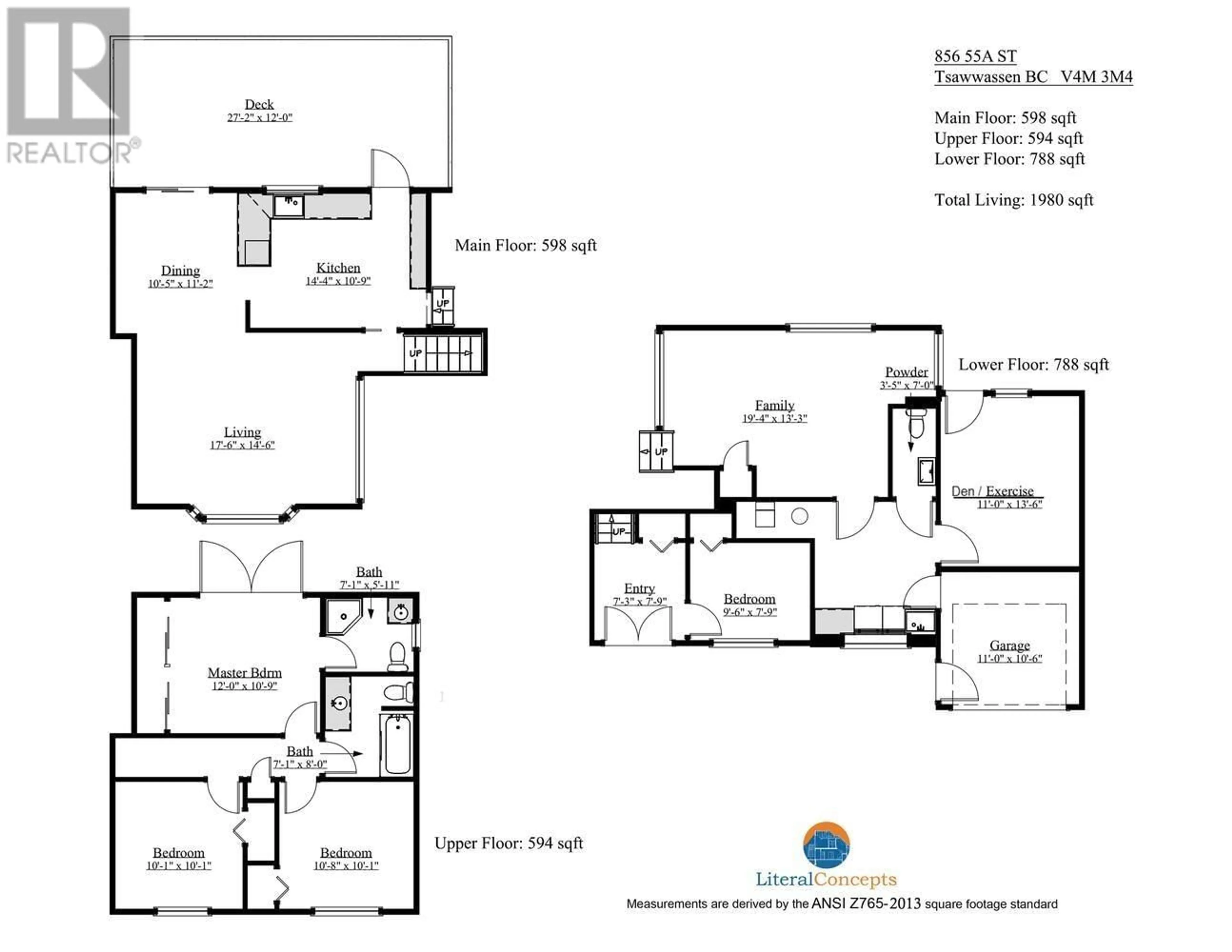 Floor plan for 856 55A STREET, Delta British Columbia V4M3M4