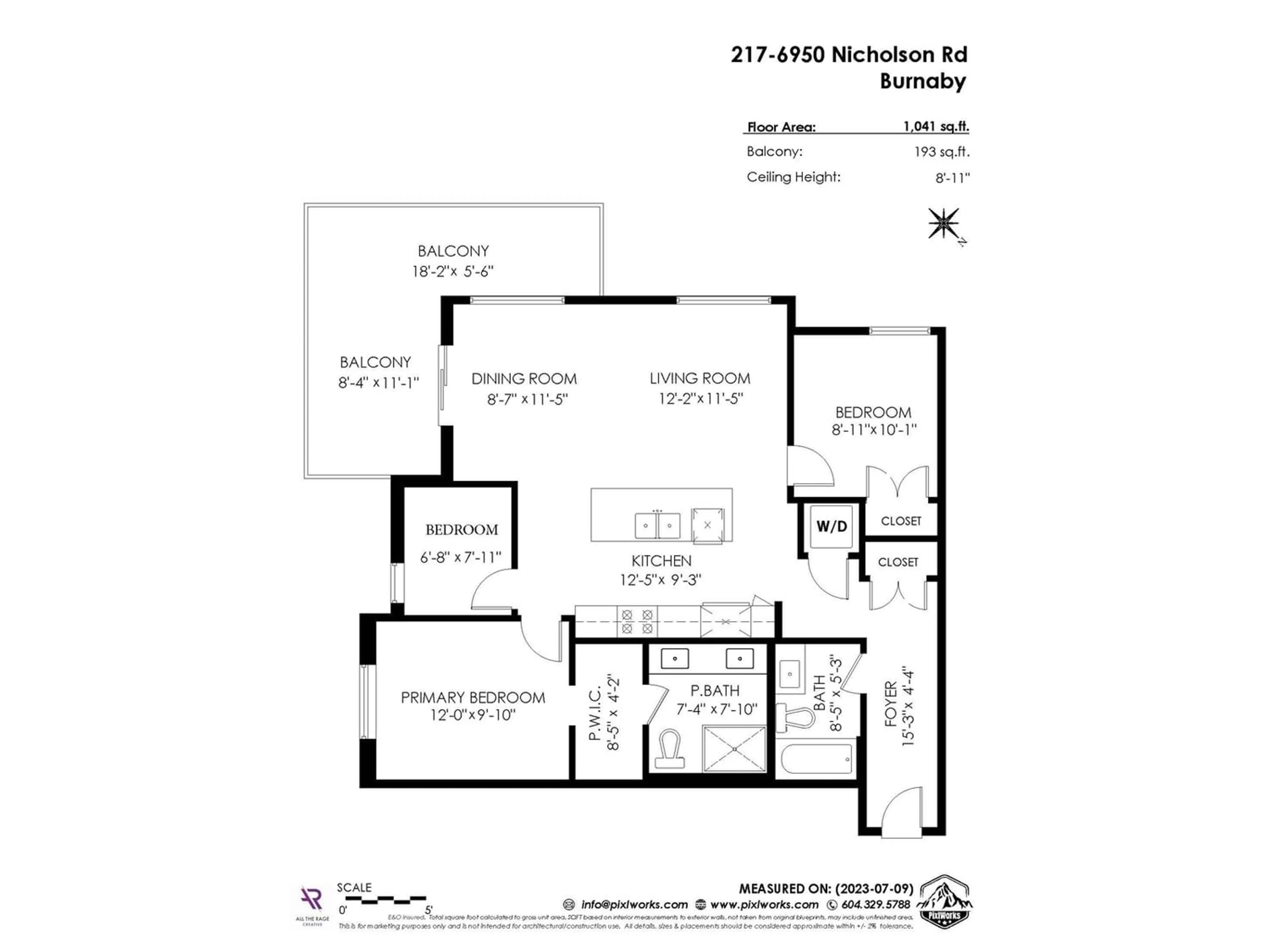 Floor plan for 217 6950 NICHOLSON ROAD, Delta British Columbia V4E0A8