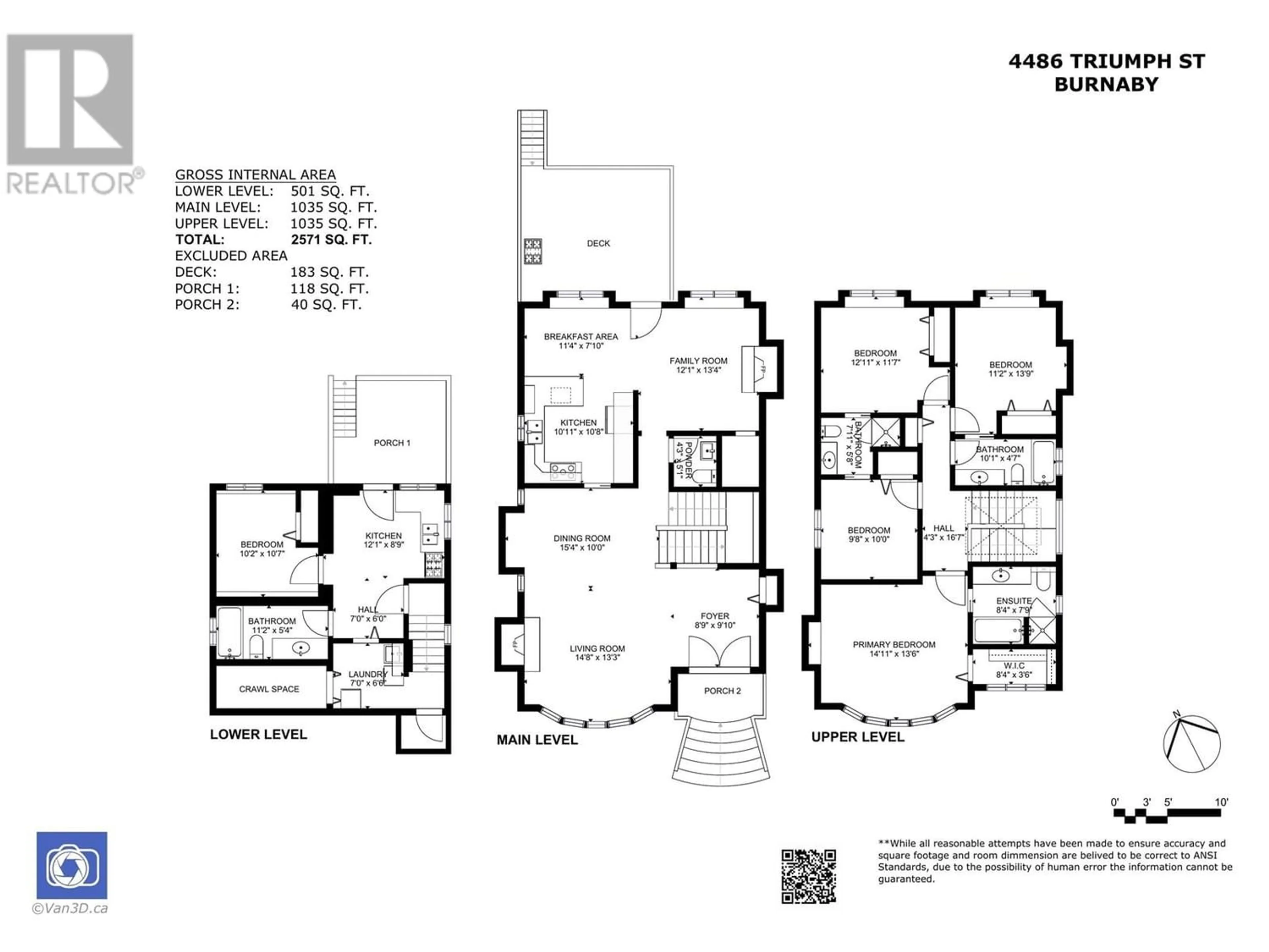 Floor plan for 4486 TRIUMPH STREET, Burnaby British Columbia V5C1Z9