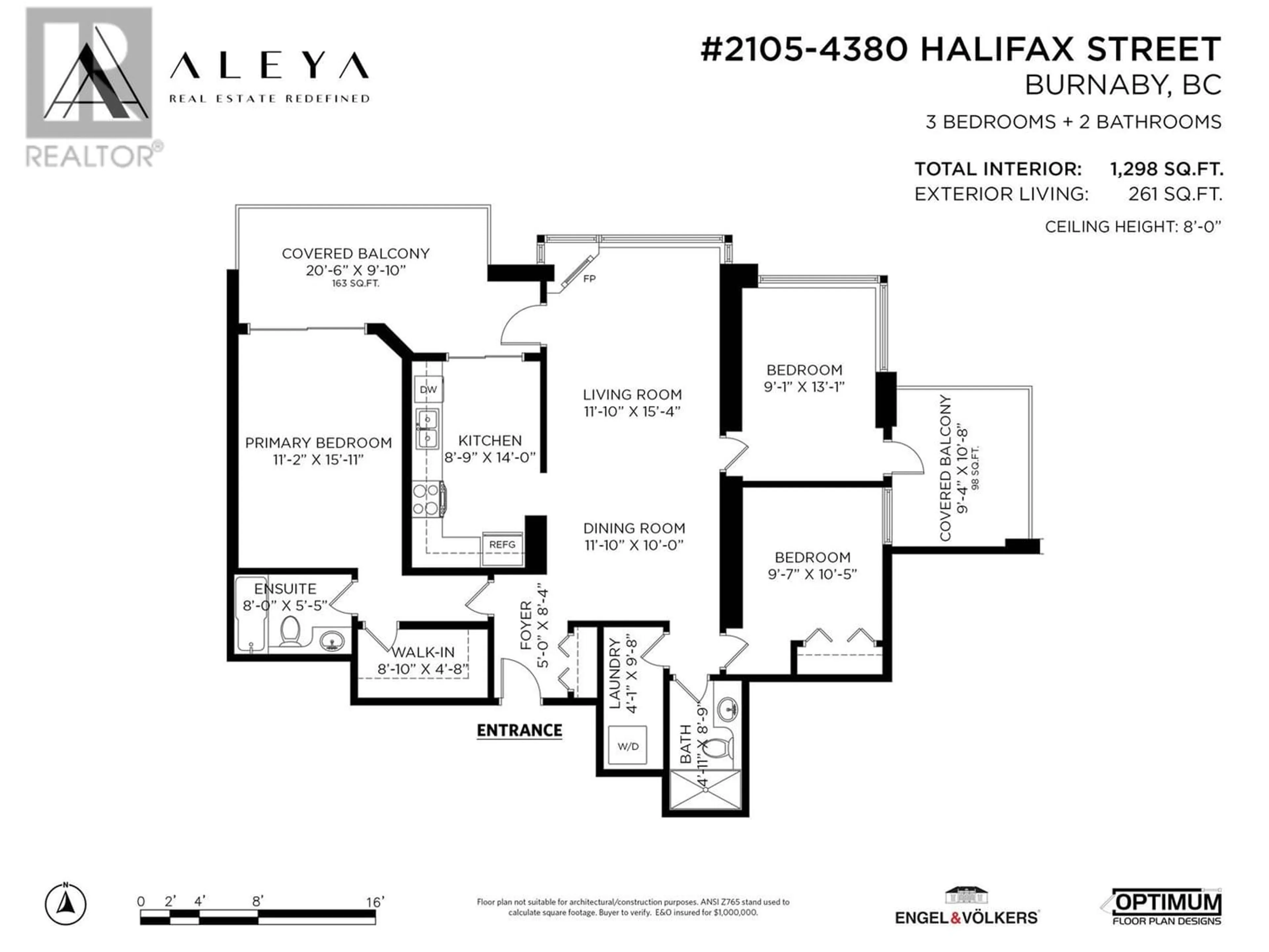 Floor plan for 2105 4380 HALIFAX STREET, Burnaby British Columbia V5C6R3