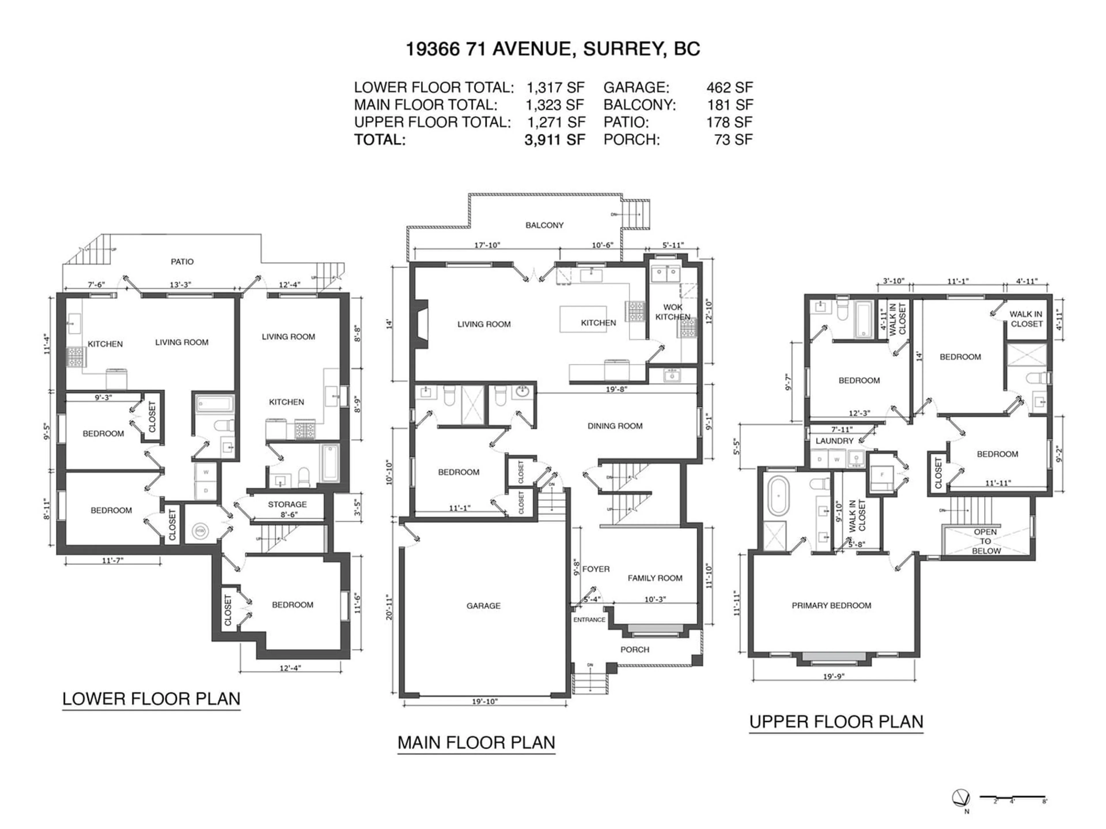 Floor plan for 19366 71 AVENUE, Surrey British Columbia V4N1N2