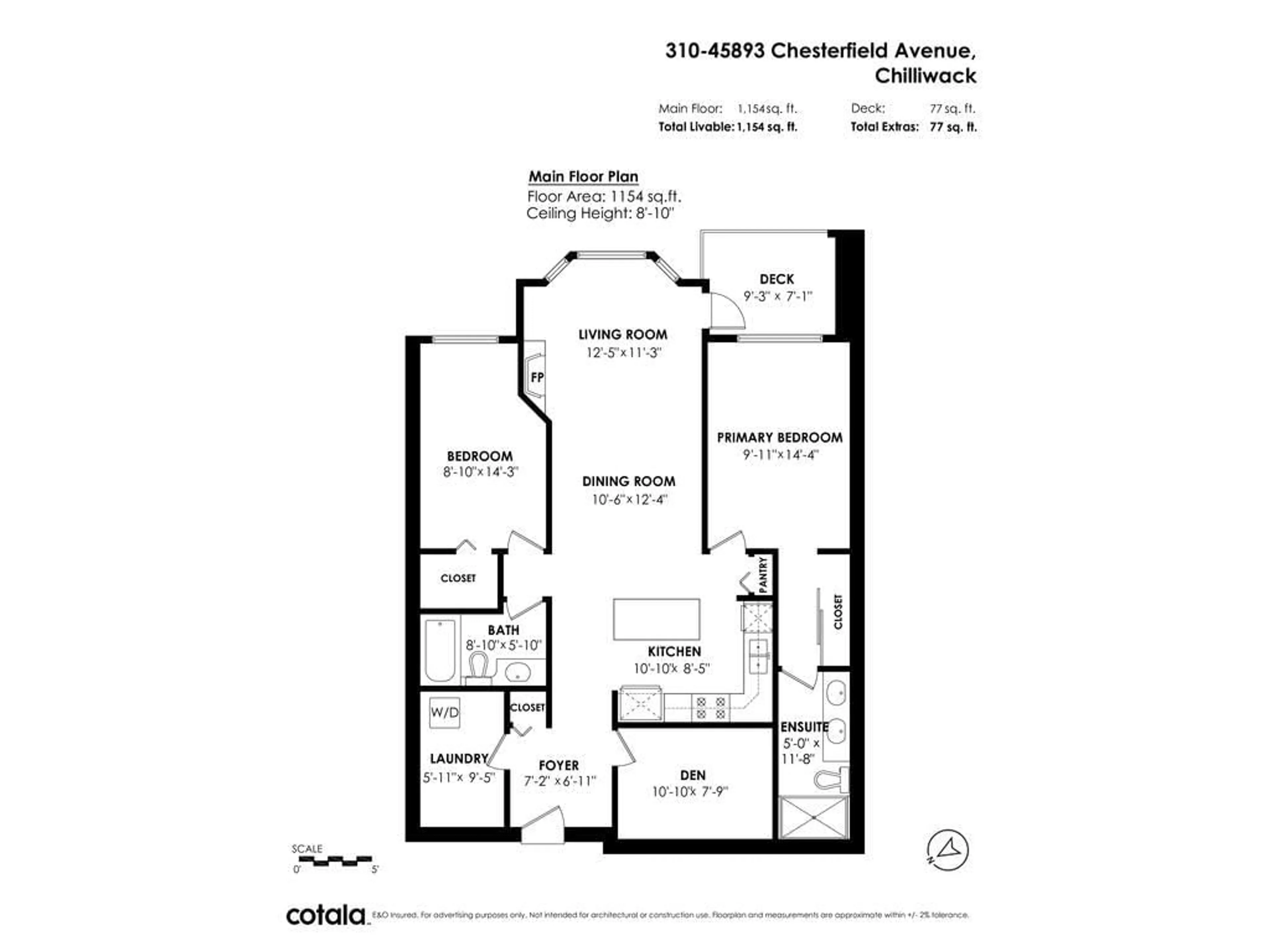 Floor plan for 310 45893 CHESTERFIELD AVENUE, Chilliwack British Columbia V2P1M5