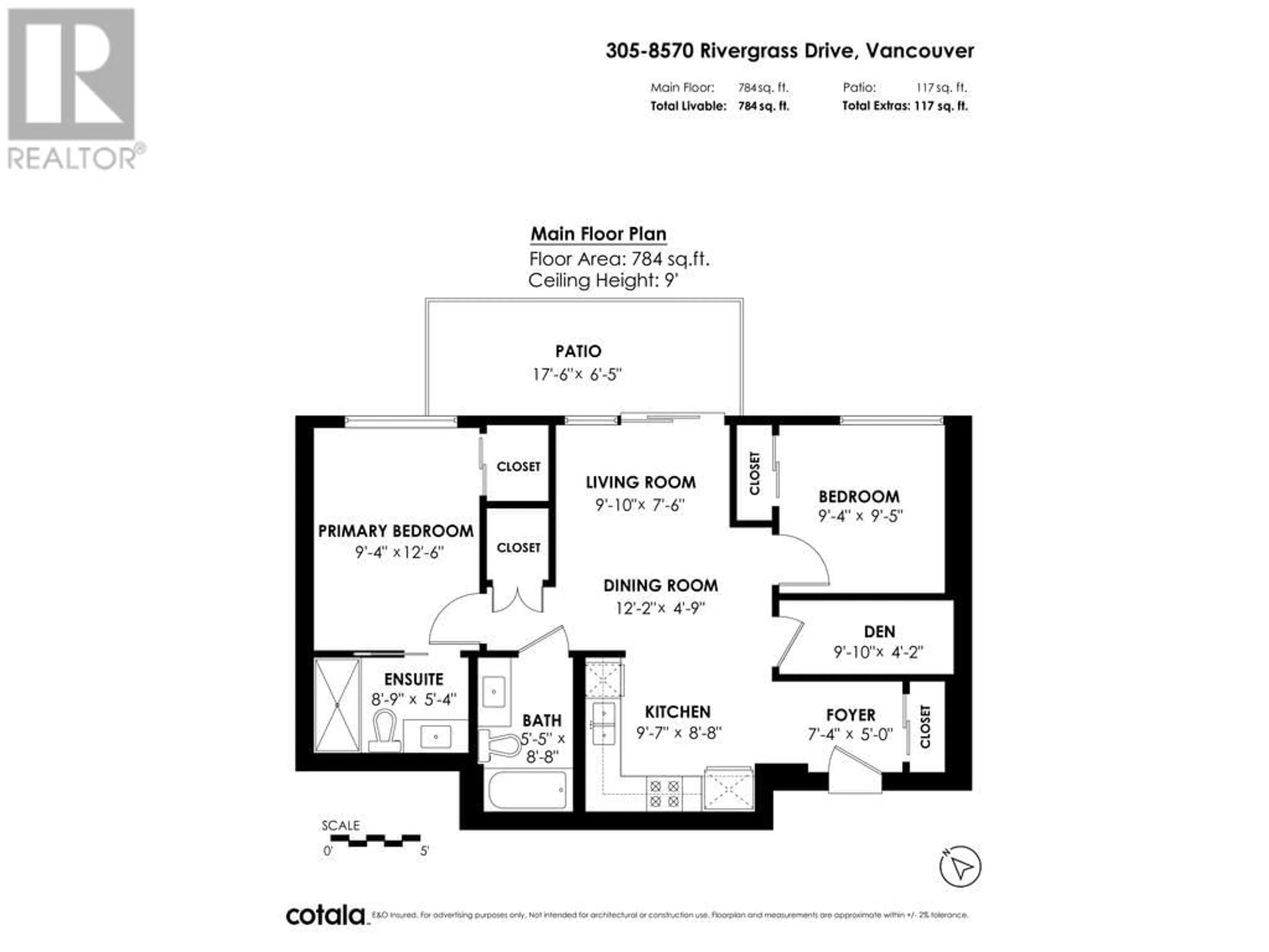 Floor plan for 305 8570 RIVERGRASS DRIVE, Vancouver British Columbia V5S0H4