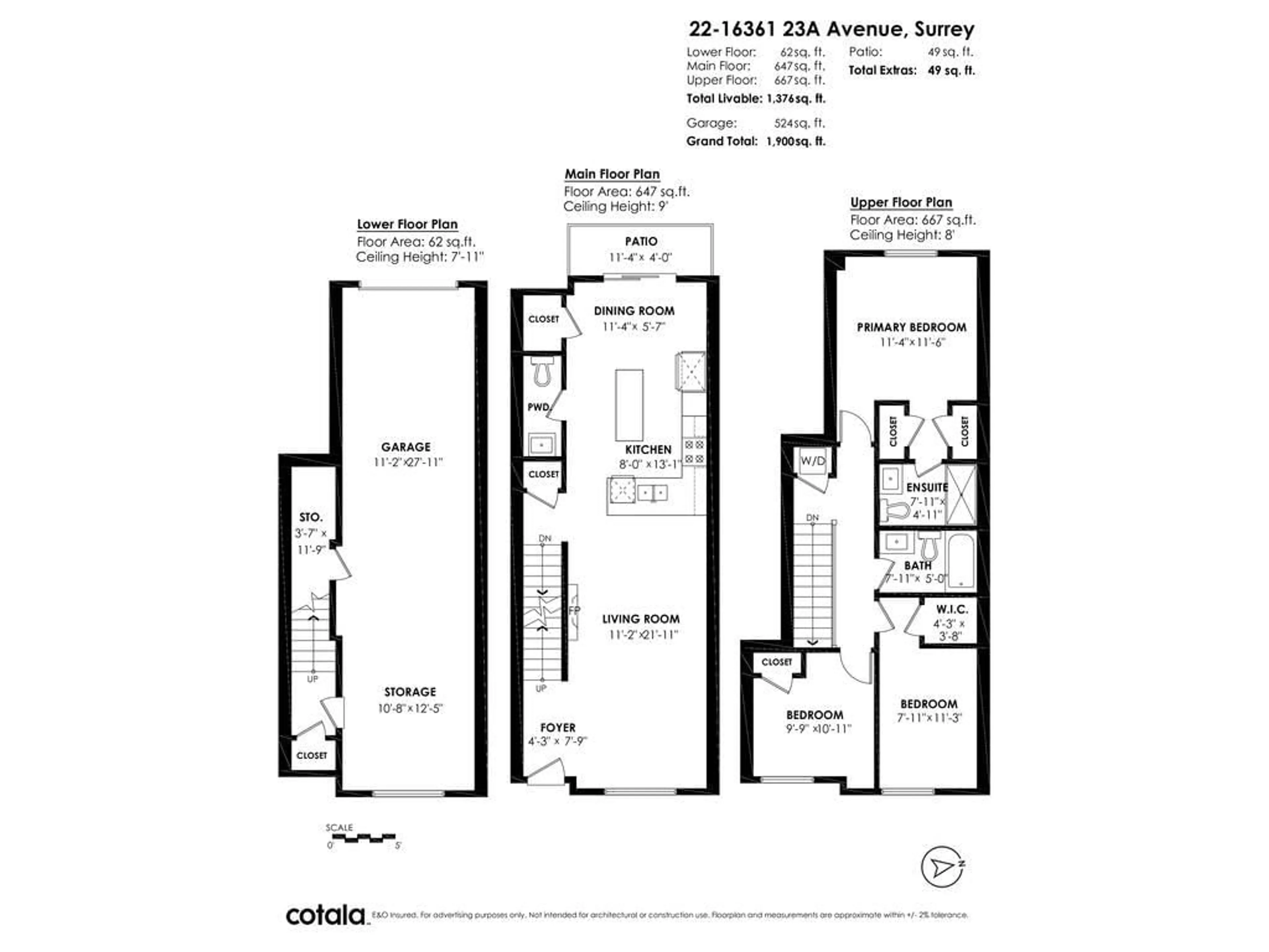 Floor plan for 22 16361 23A AVENUE, Surrey British Columbia V3Z0V9