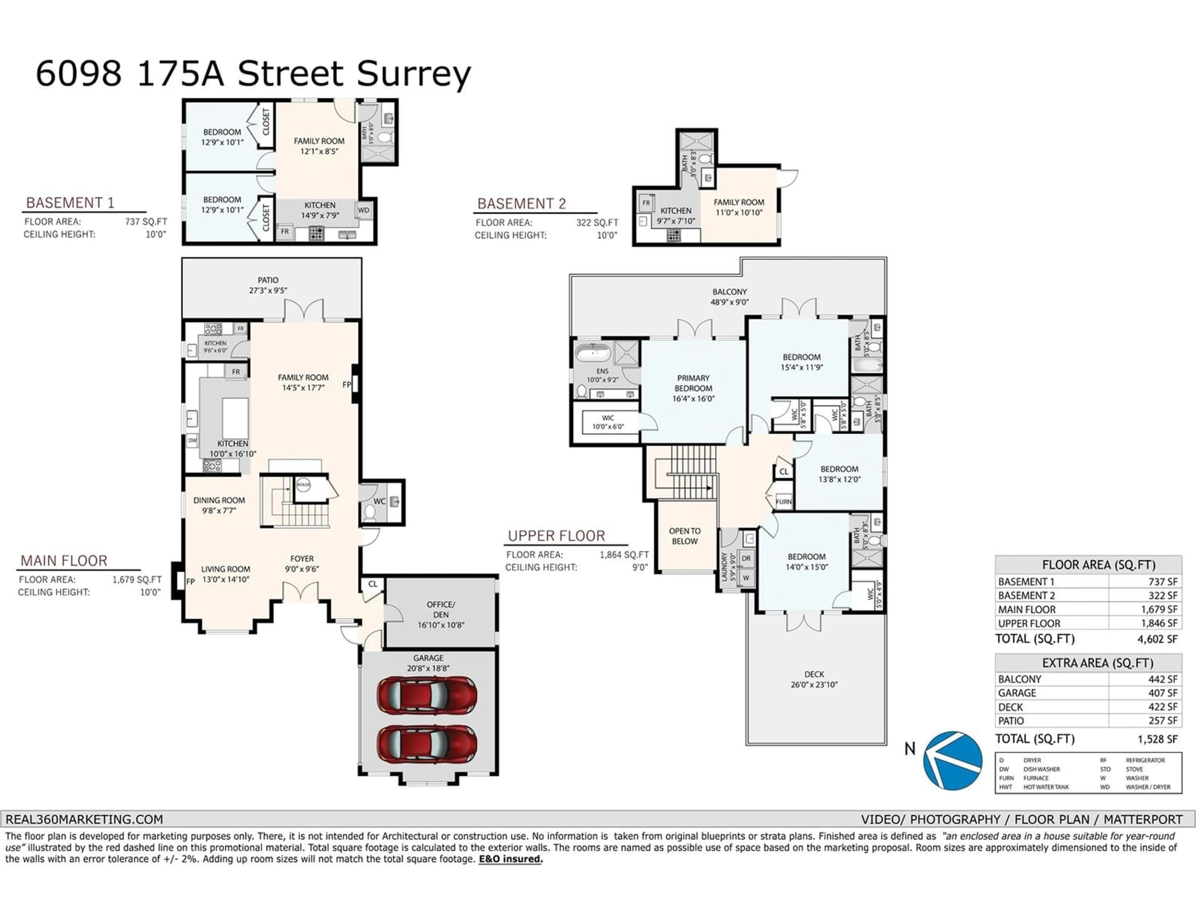 Floor plan for 6098 175A STREET, Surrey British Columbia V3S4B6