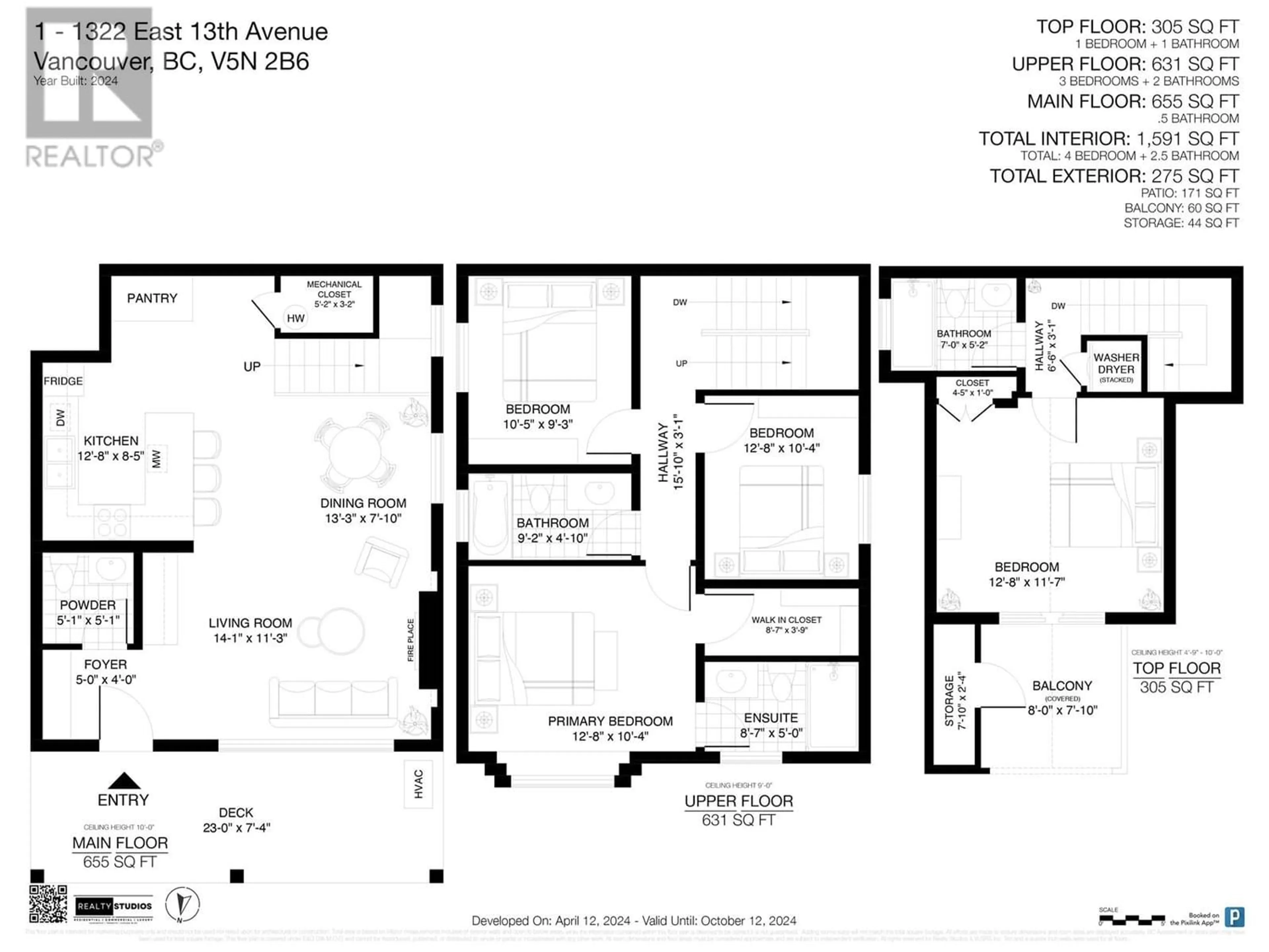 Floor plan for 1 1322 E 13TH AVENUE, Vancouver British Columbia V5N2B6
