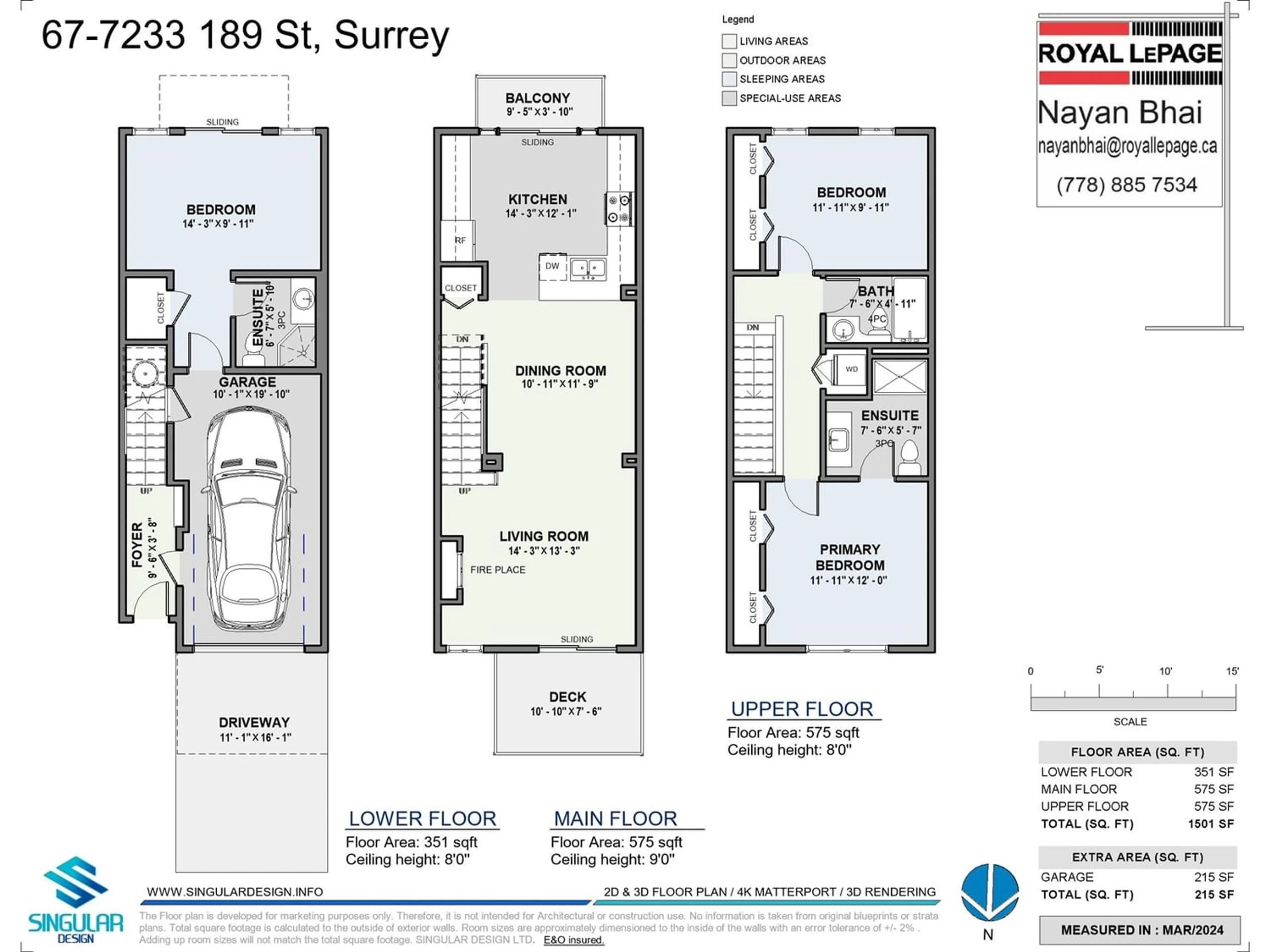 Floor plan for 67 7233 189 STREET, Surrey British Columbia V4N5Y8