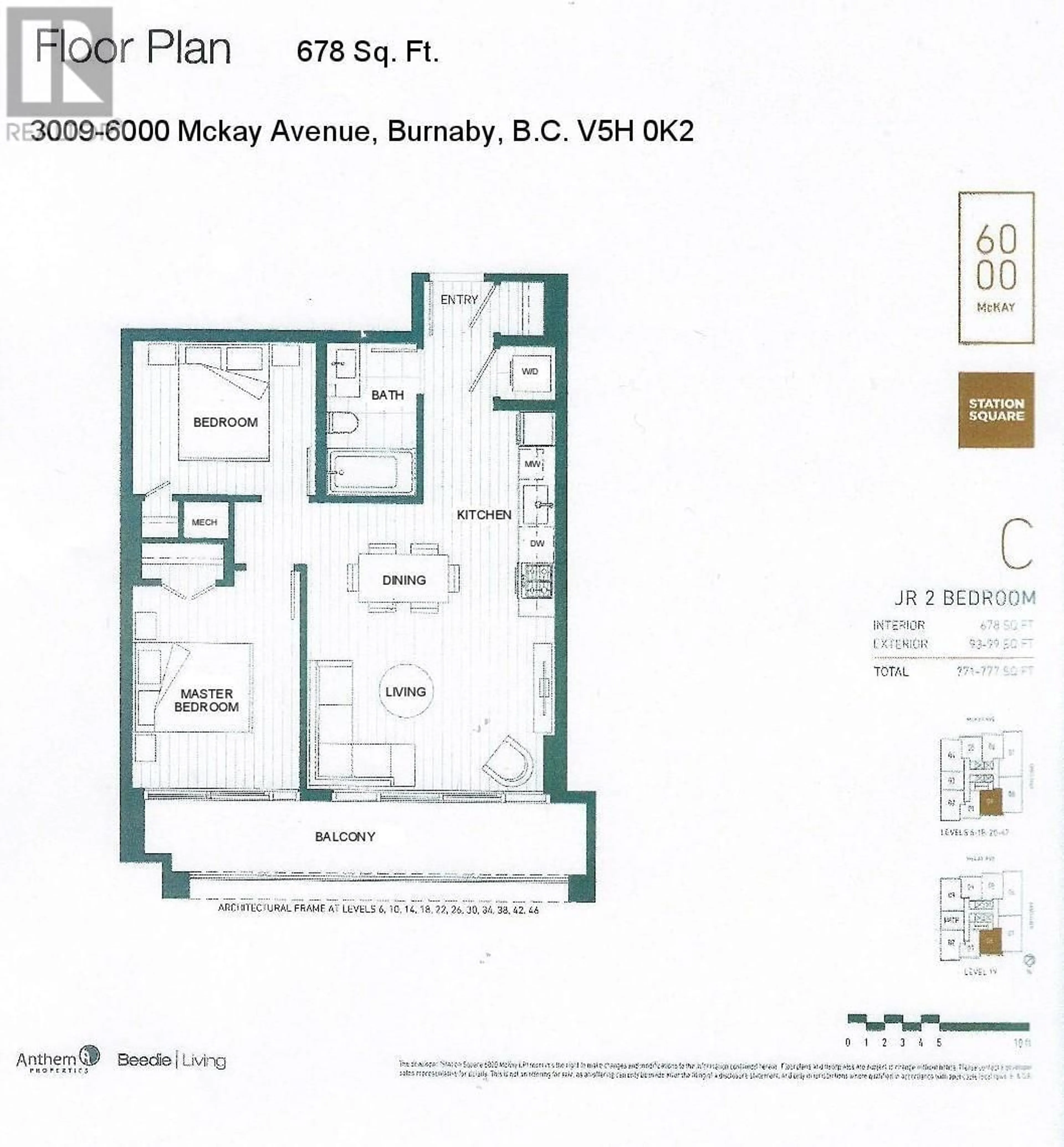 Floor plan for 3009 6000 MCKAY AVENUE, Burnaby British Columbia V5H0K2