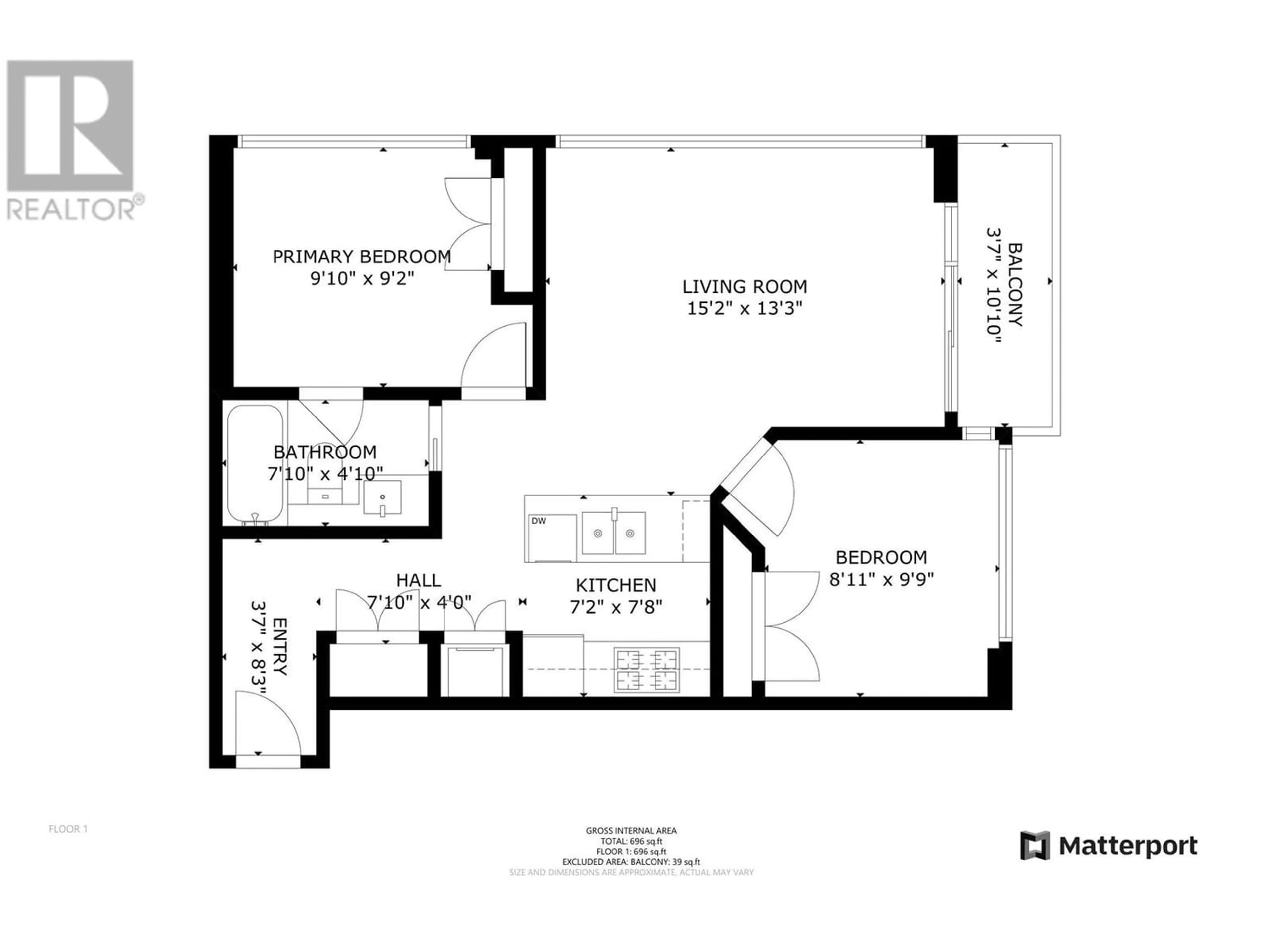 Floor plan for 904 4815 ELDORADO MEWS, Vancouver British Columbia V5R0B2