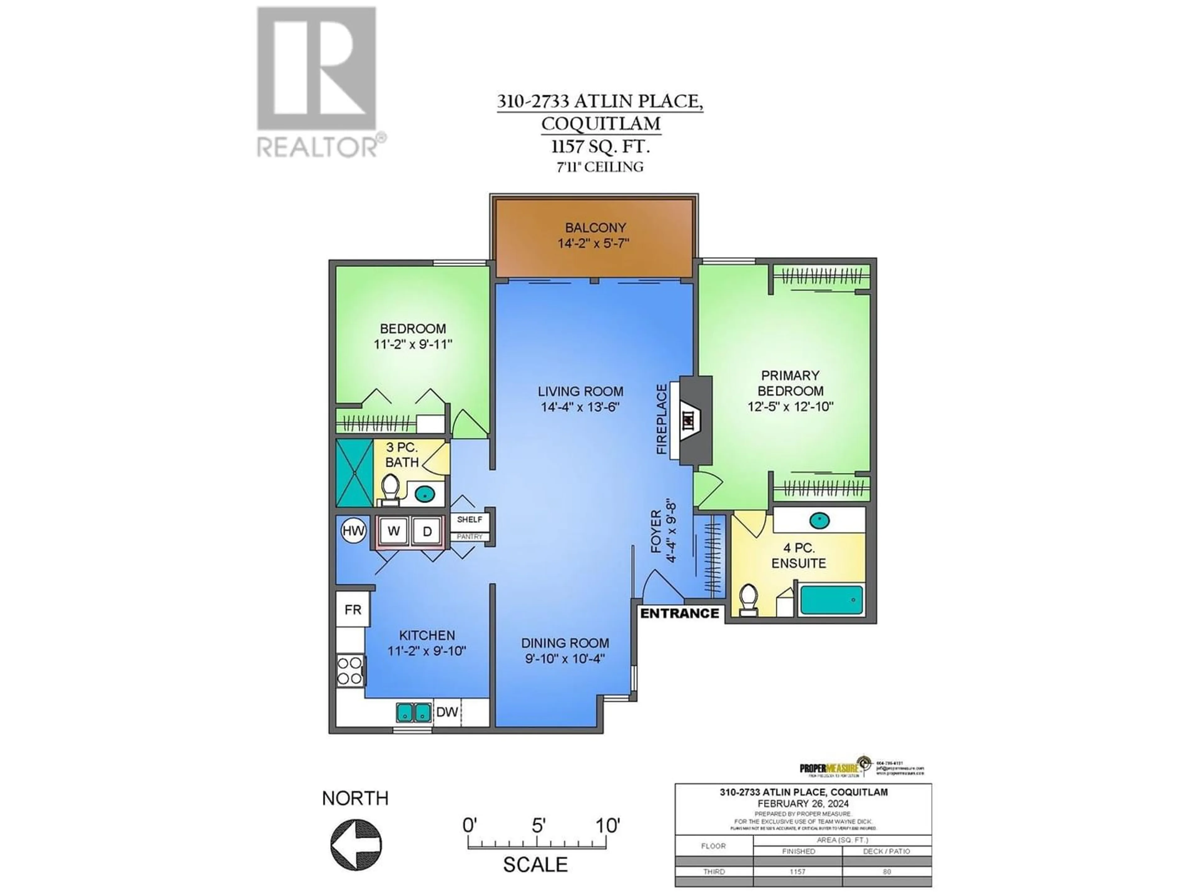 Floor plan for 310 2733 ATLIN PLACE, Coquitlam British Columbia V3C5B1