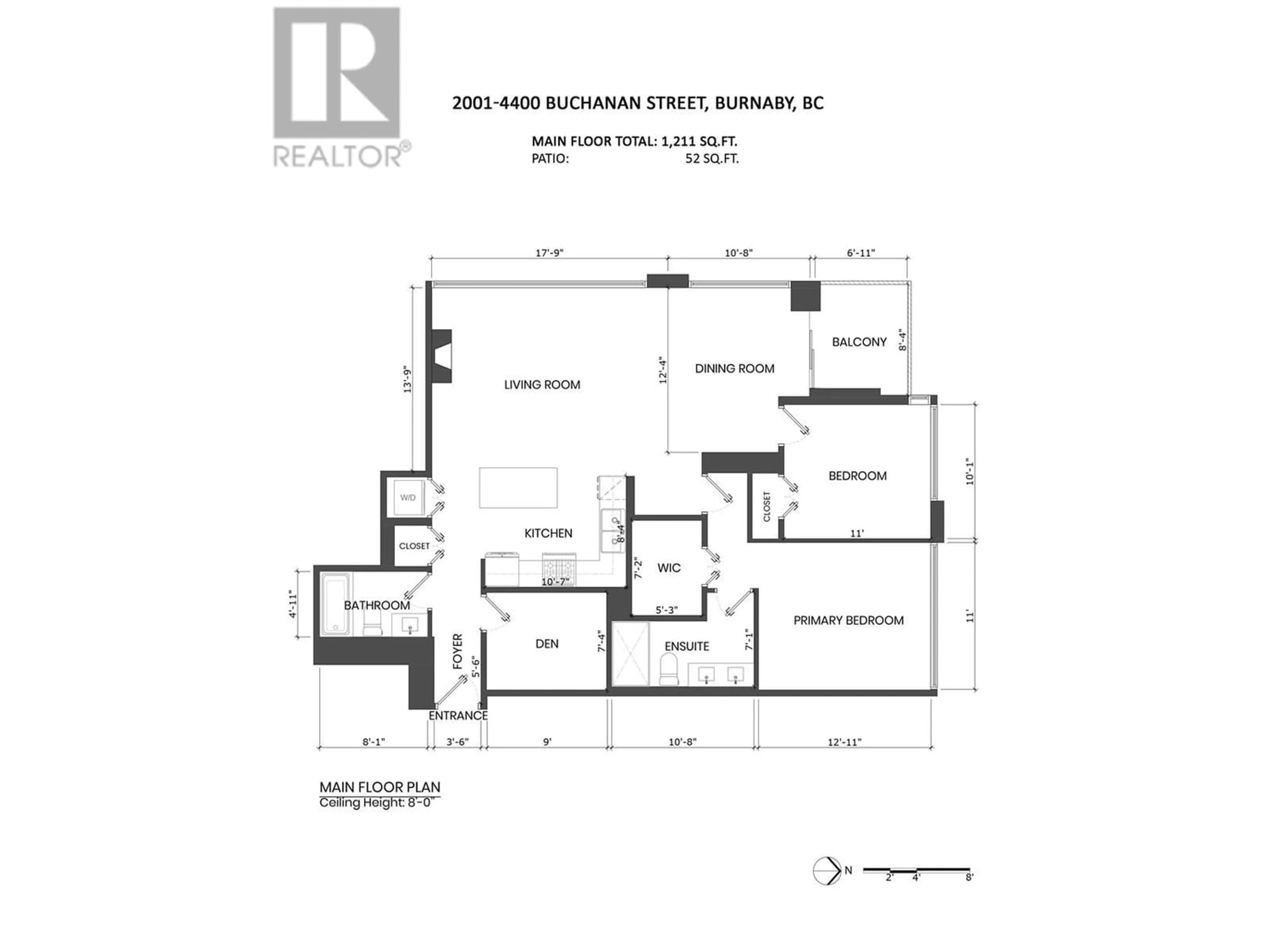 Floor plan for 2001 4400 BUCHANAN STREET, Burnaby British Columbia V5C0E3