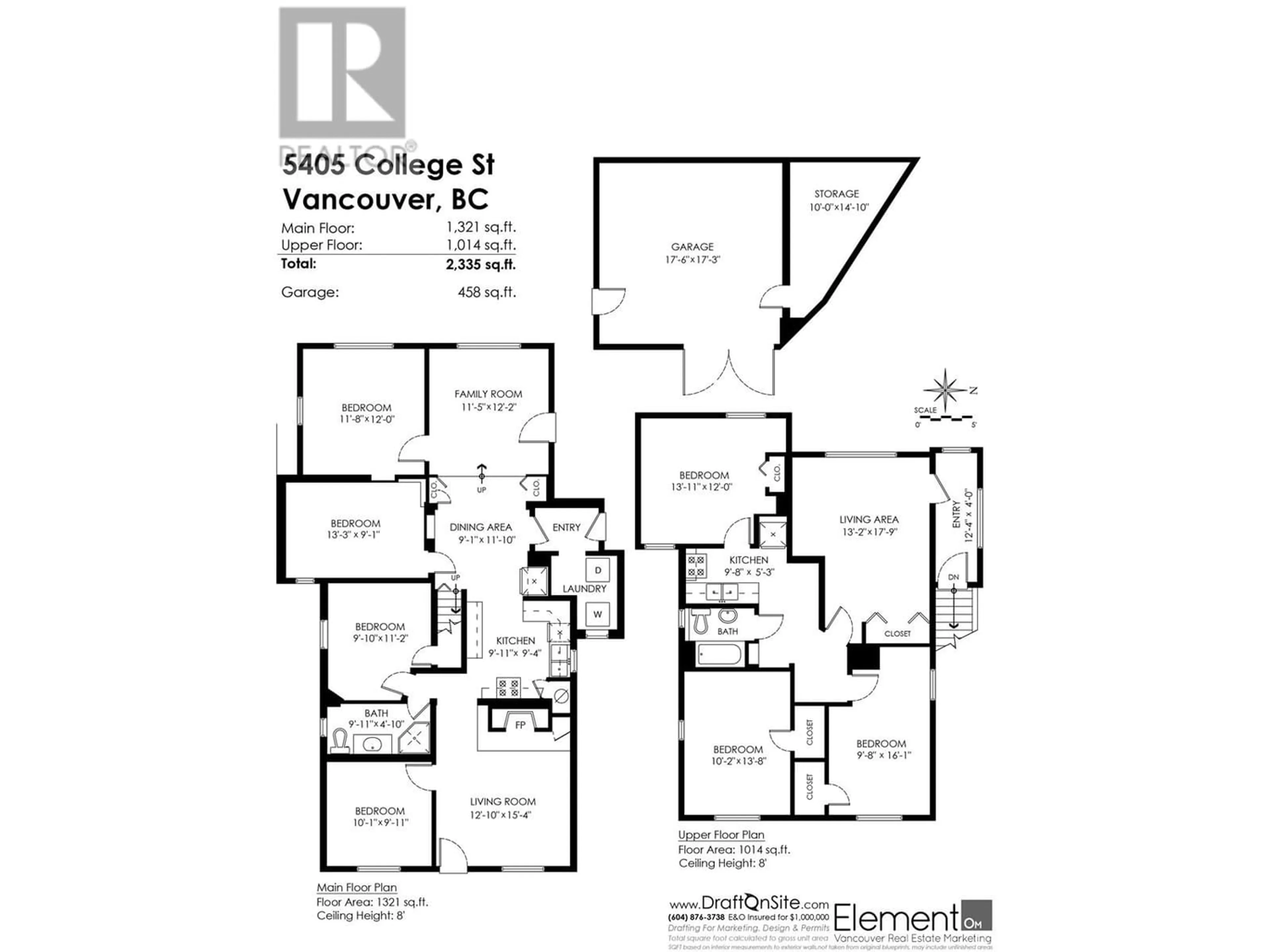 Floor plan for 5405 COLLEGE STREET, Vancouver British Columbia V5R3Z6
