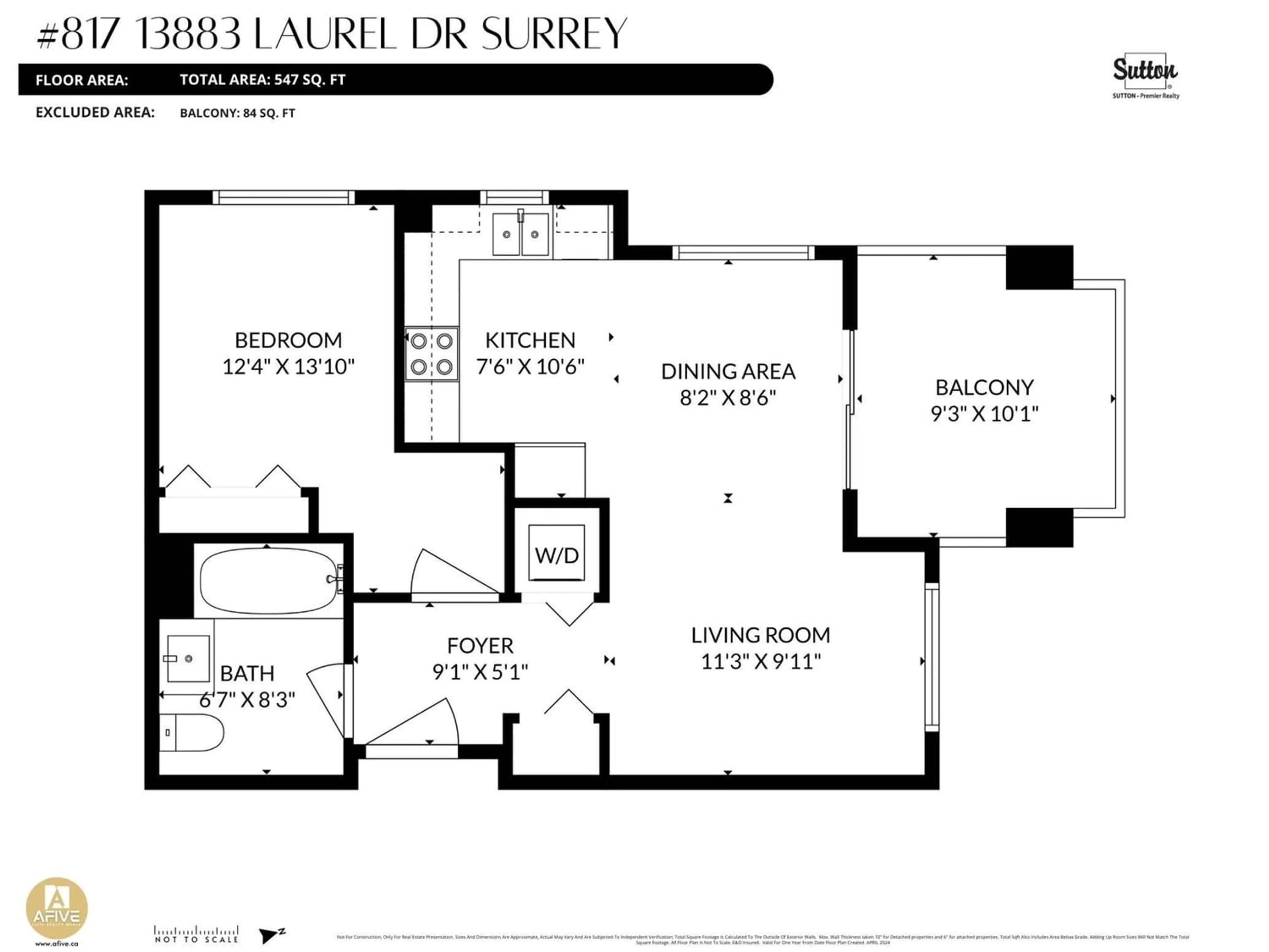 Floor plan for 817 13883 LAUREL DRIVE, Surrey British Columbia V3T1A8