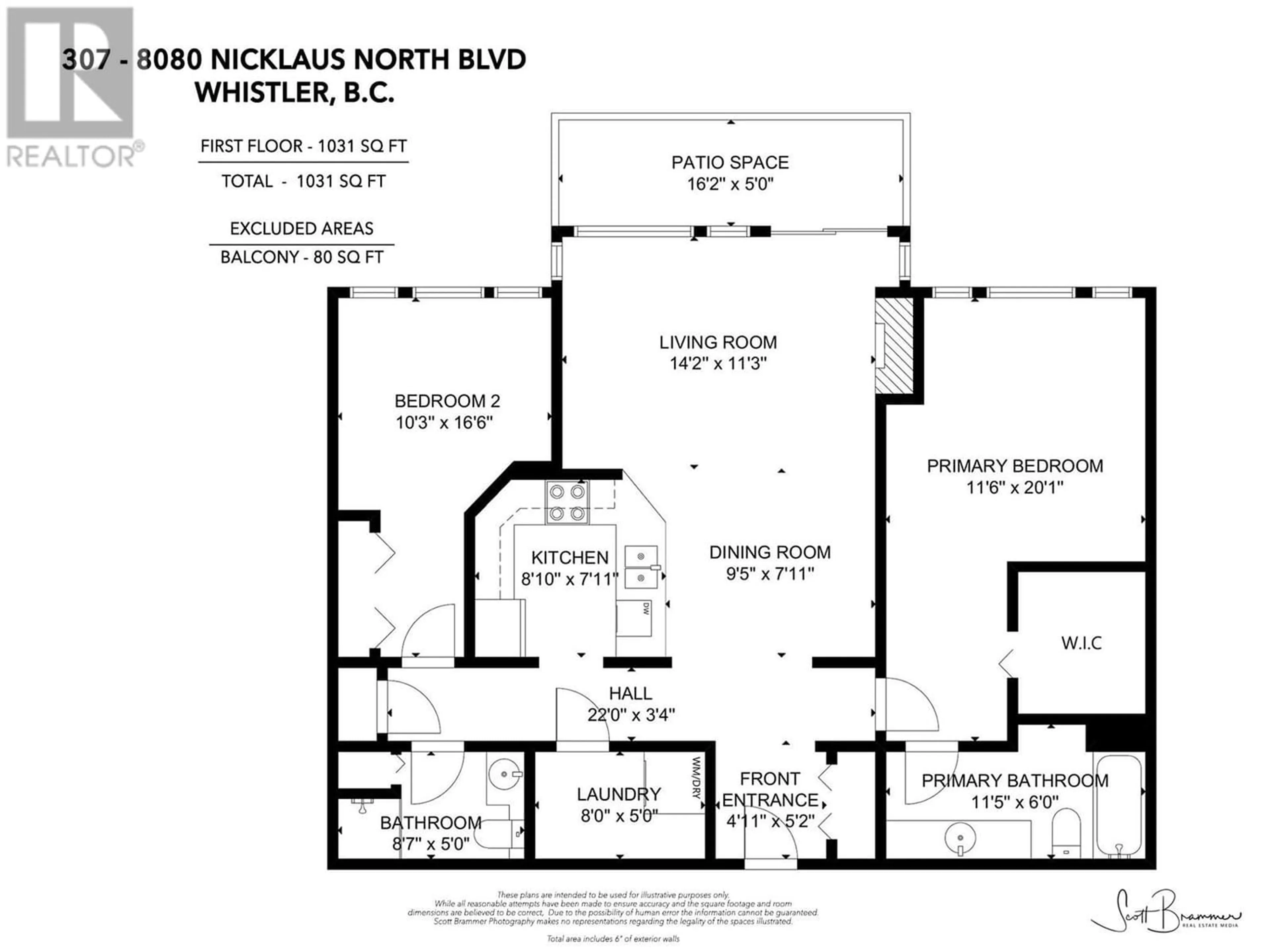 Floor plan for 307 8080 NICKLAUS NORTH BOULEVARD, Whistler British Columbia V8E1J7