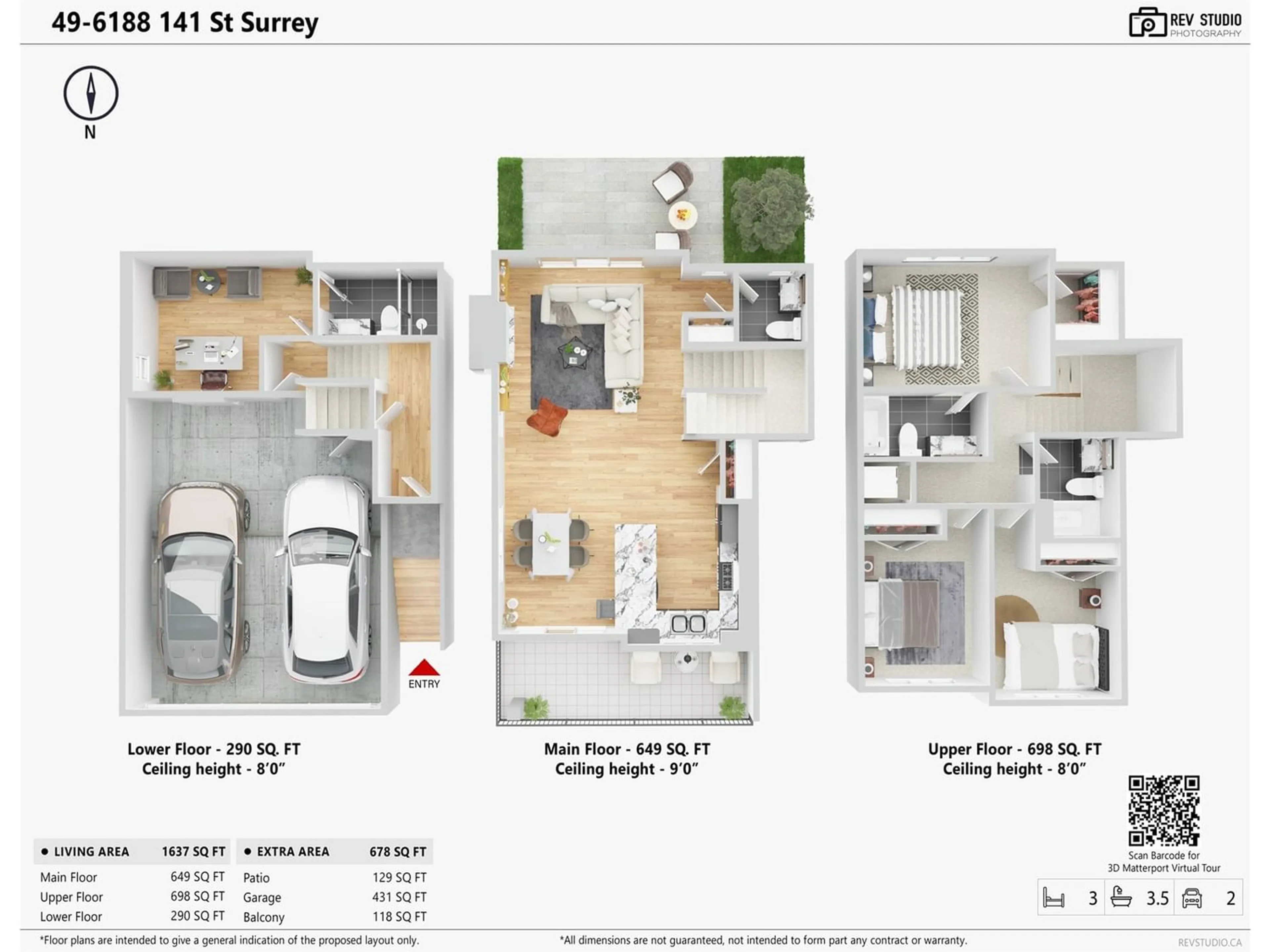 Floor plan for 49 6188 141 STREET, Surrey British Columbia V3X0J7