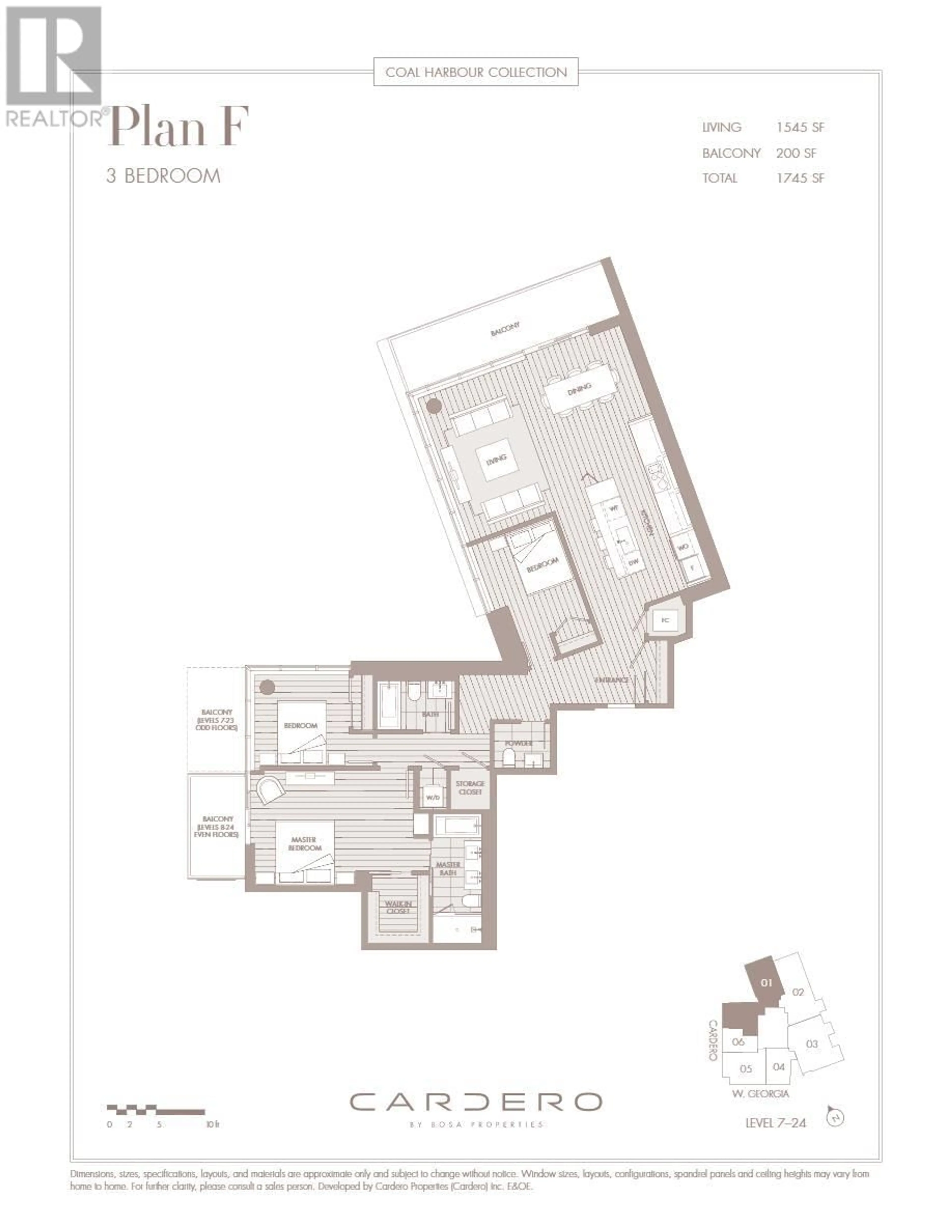 Floor plan for 1401 620 CARDERO STREET, Vancouver British Columbia V6G0C7