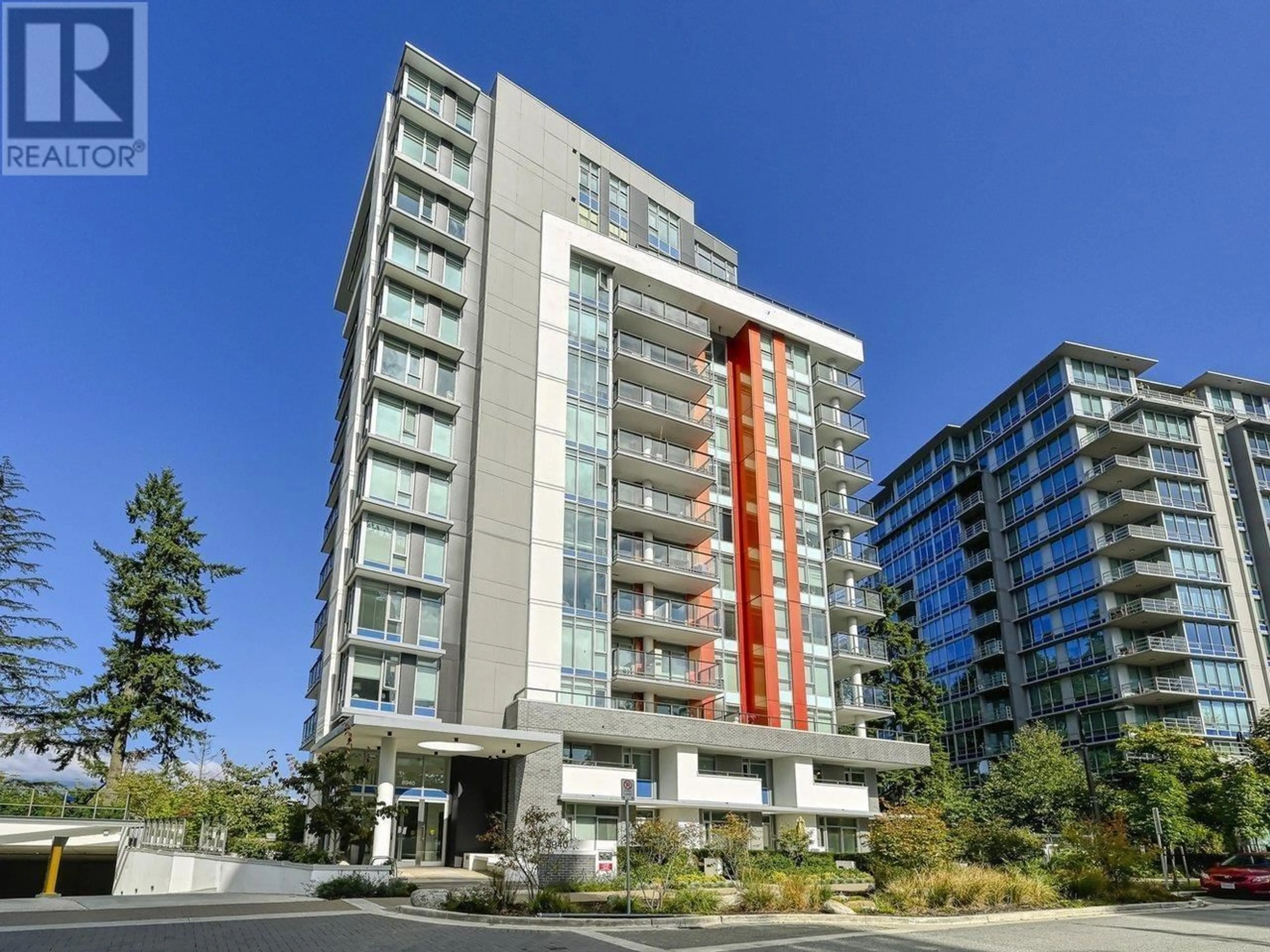 A pic from exterior of the house or condo, the front or back of building for 602 8940 UNIVERSITY CRESCENT, Burnaby British Columbia V5A0E7