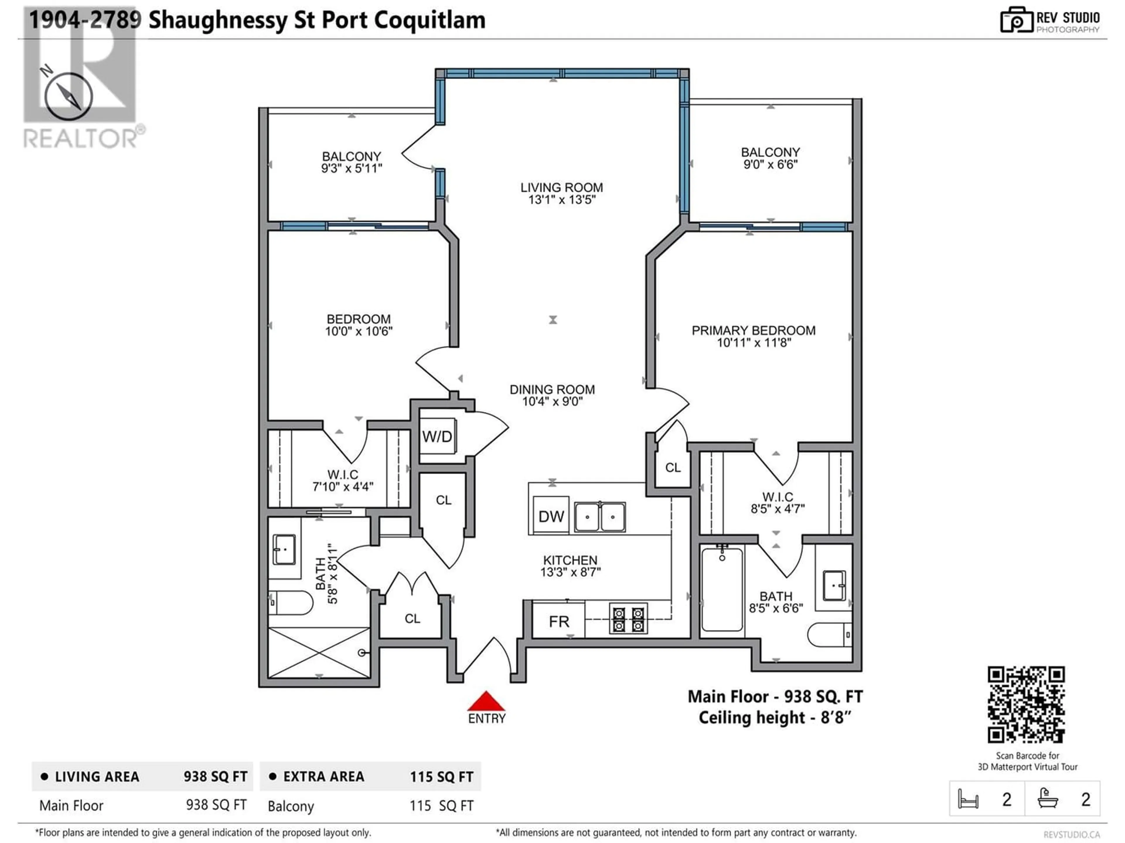 Floor plan for 1904 2789 SHAUGHNESSY STREET, Port Coquitlam British Columbia V3C0C3