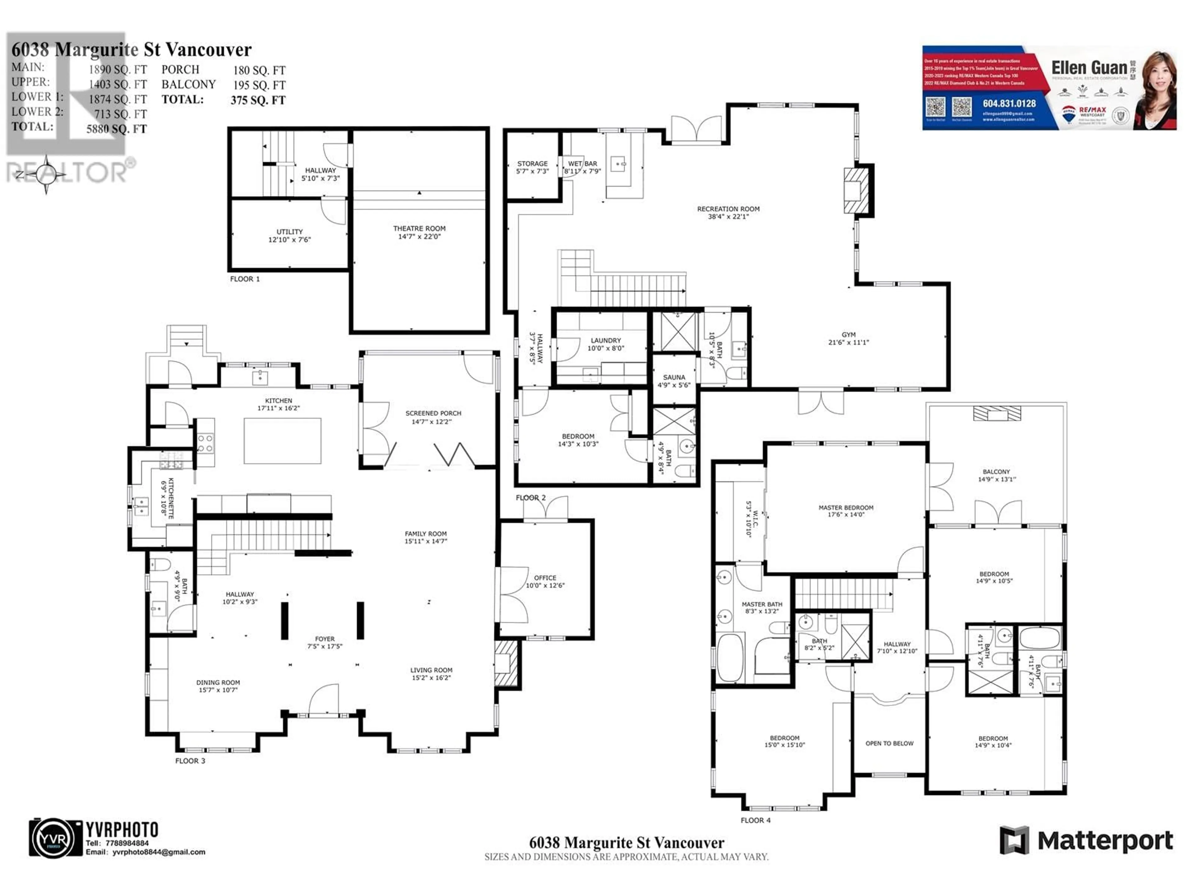 Floor plan for 6038 MARGUERITE STREET, Vancouver British Columbia V6M3L1