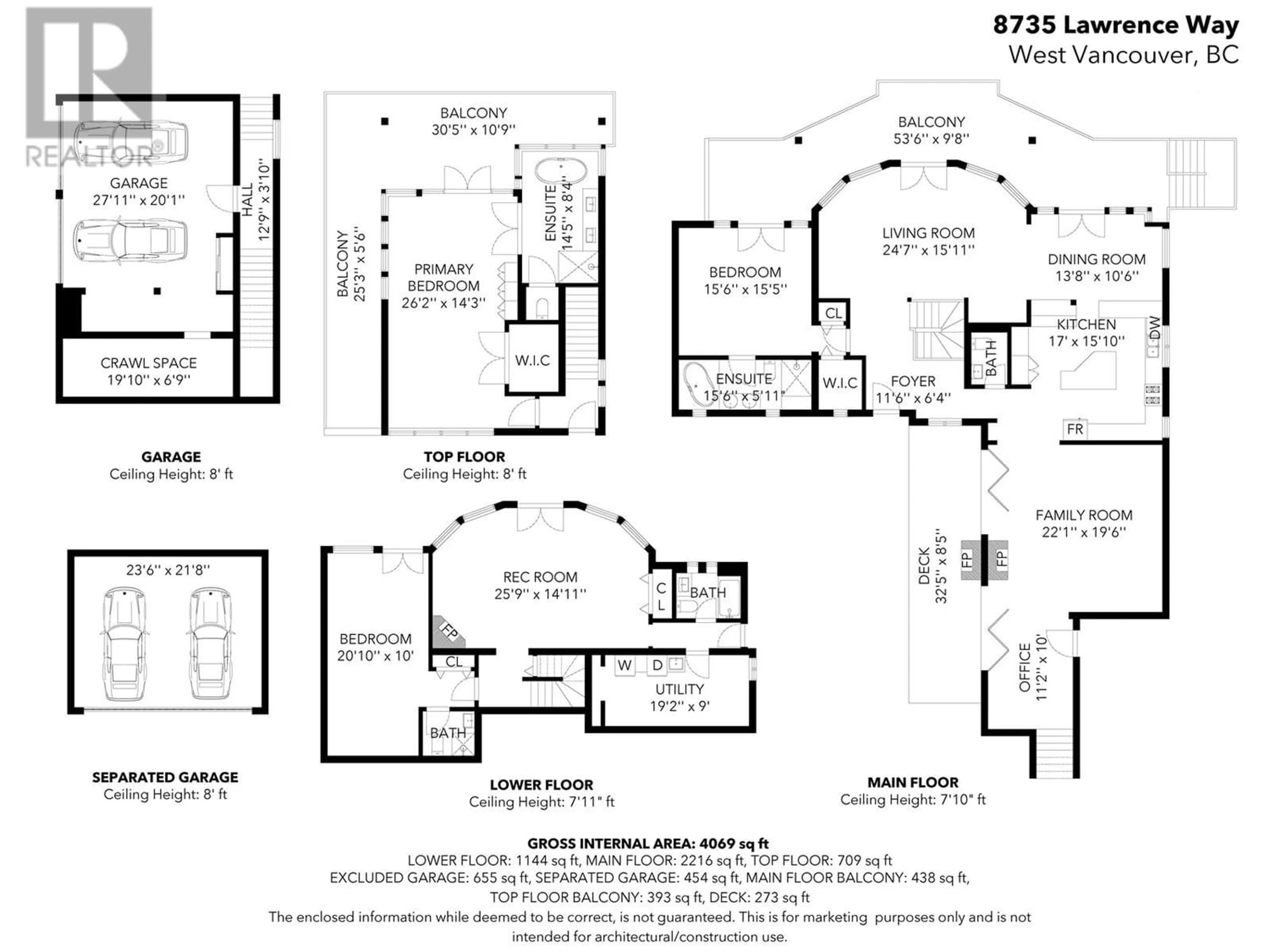 Floor plan for 8735 LAWRENCE WAY, West Vancouver British Columbia V7W2T7