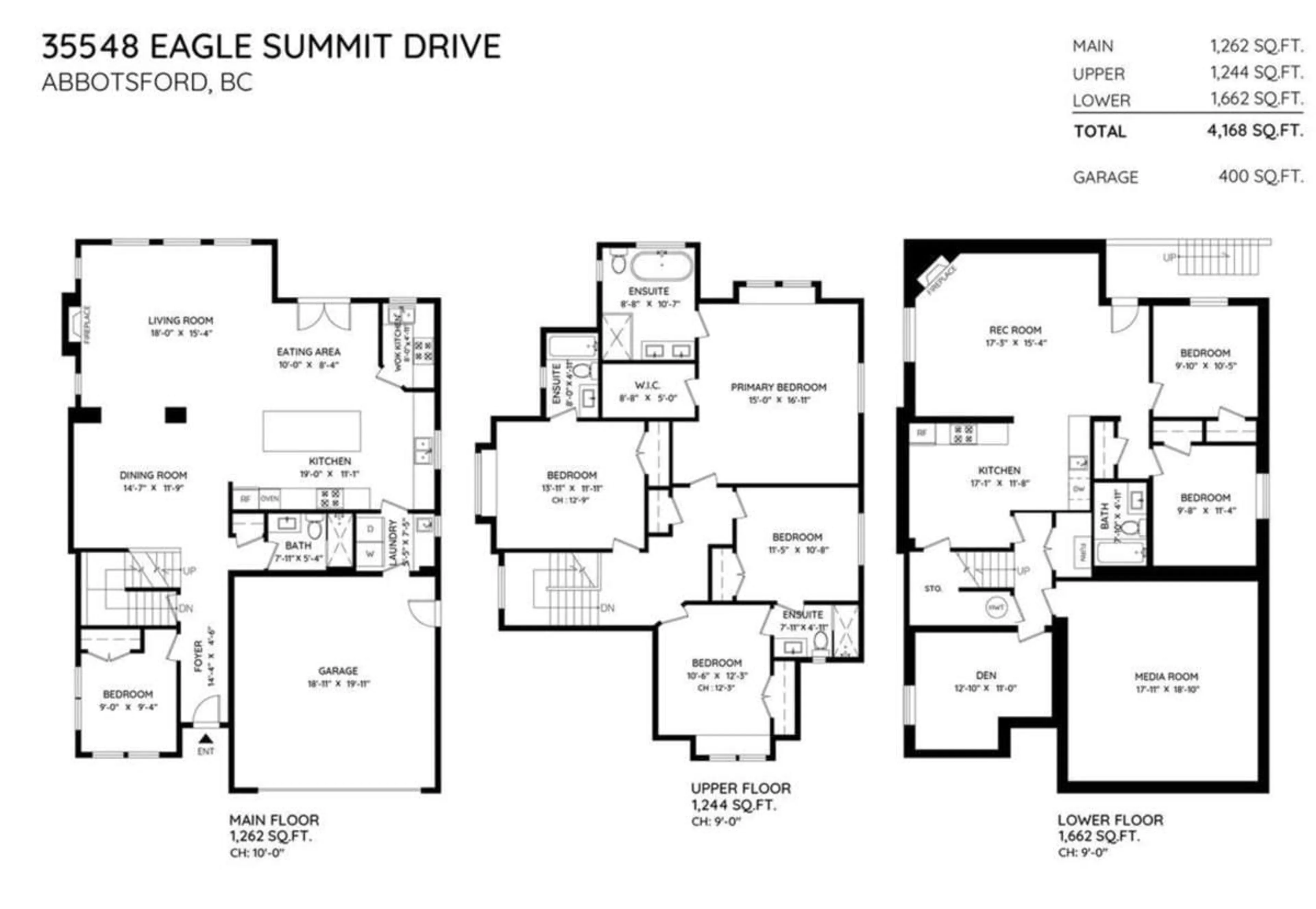 Floor plan for 35548 EAGLE SUMMIT DRIVE, Abbotsford British Columbia V3G0C4