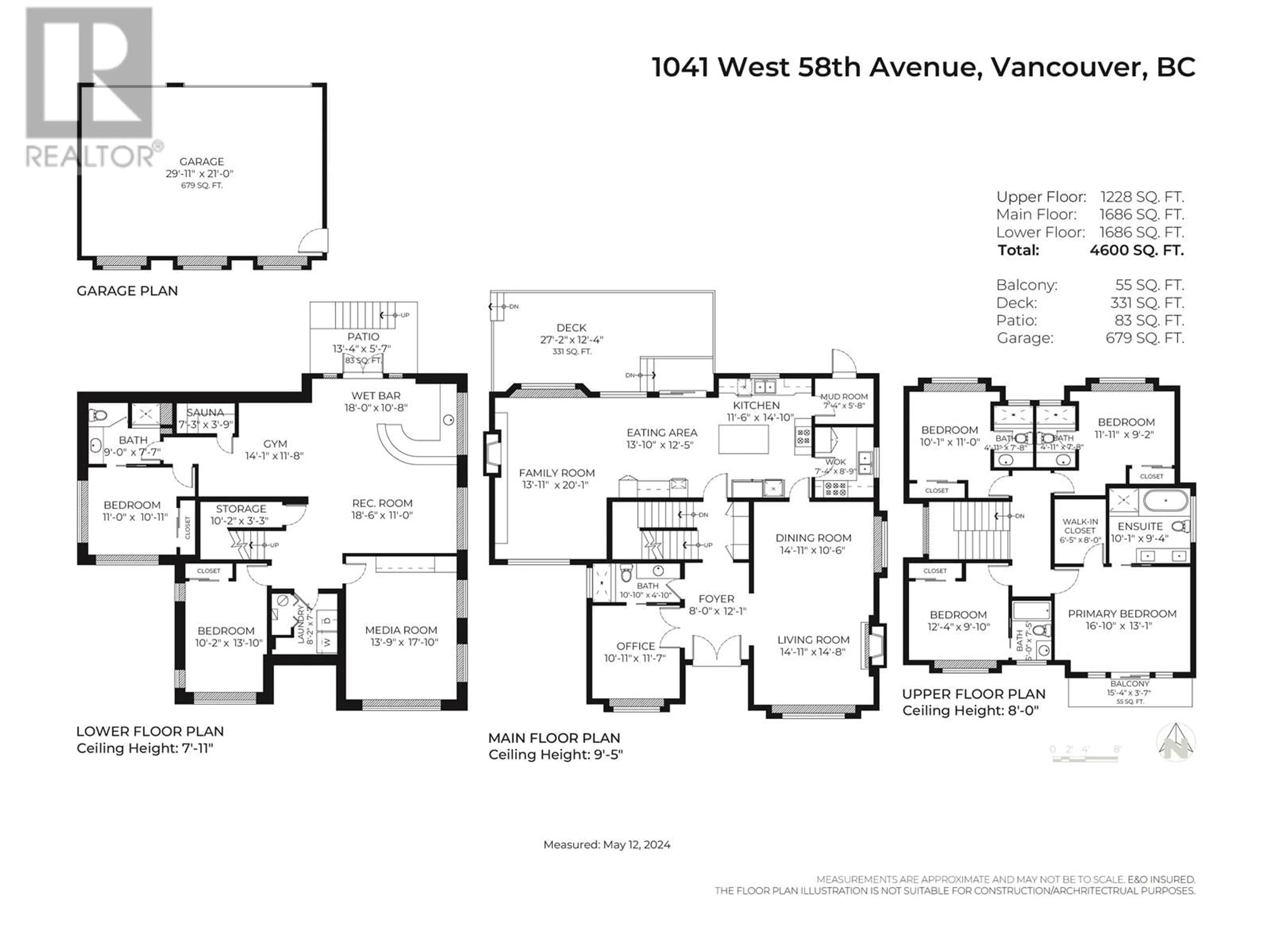 Floor plan for 1041 58TH AVENUE, Vancouver British Columbia V6P1V9