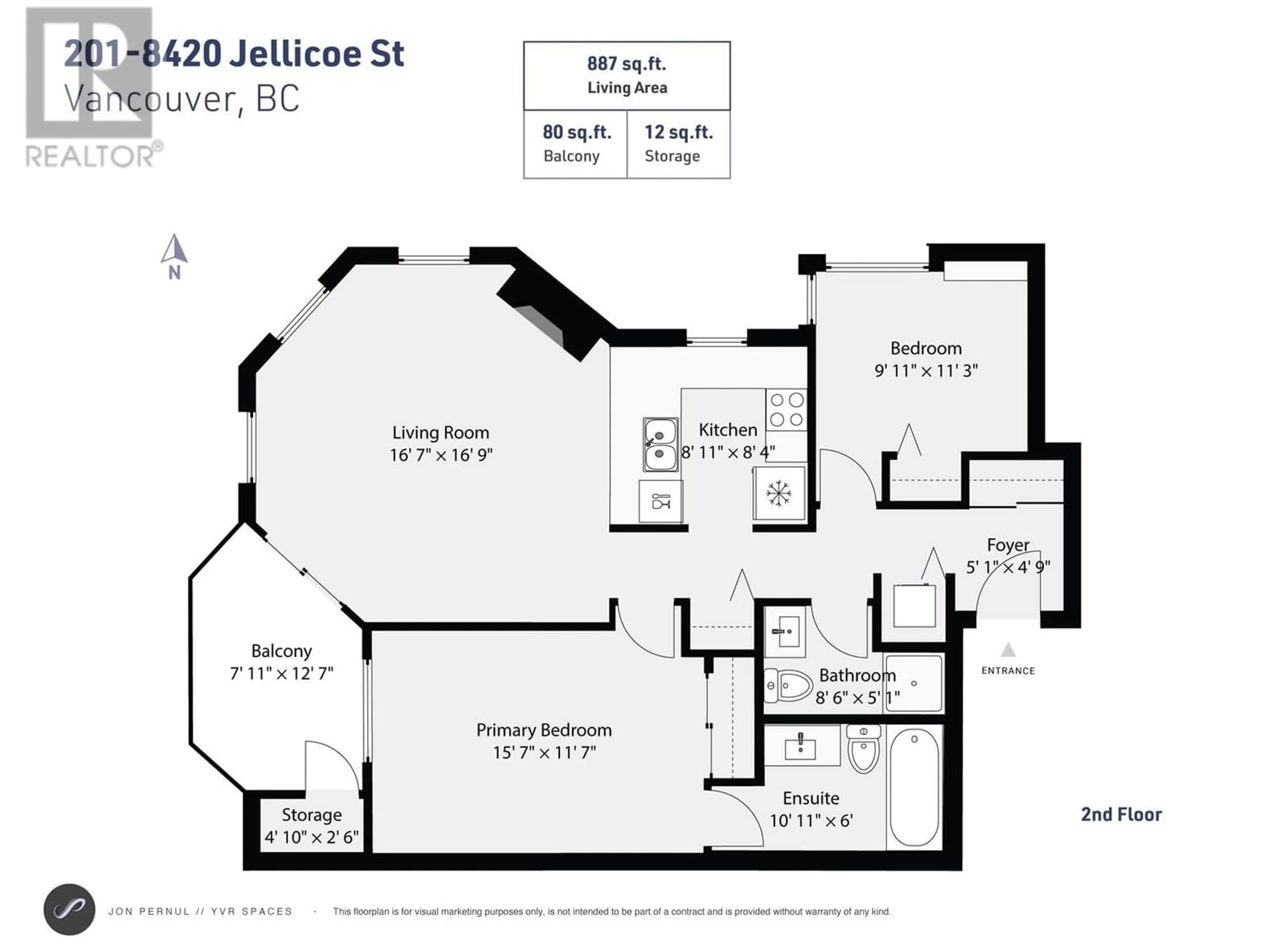 Floor plan for 201 8420 JELLICOE STREET, Vancouver British Columbia V5S4T1