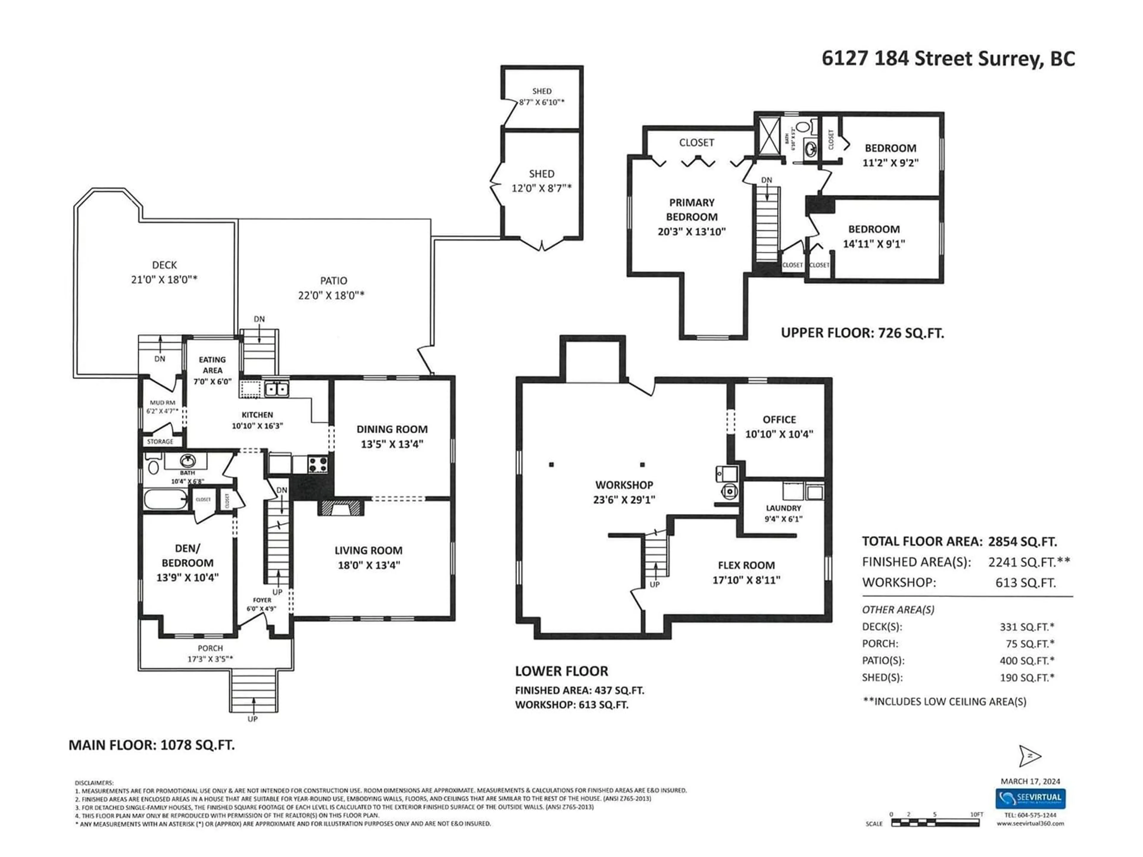 Floor plan for 6127 184 STREET, Surrey British Columbia V3S8B2