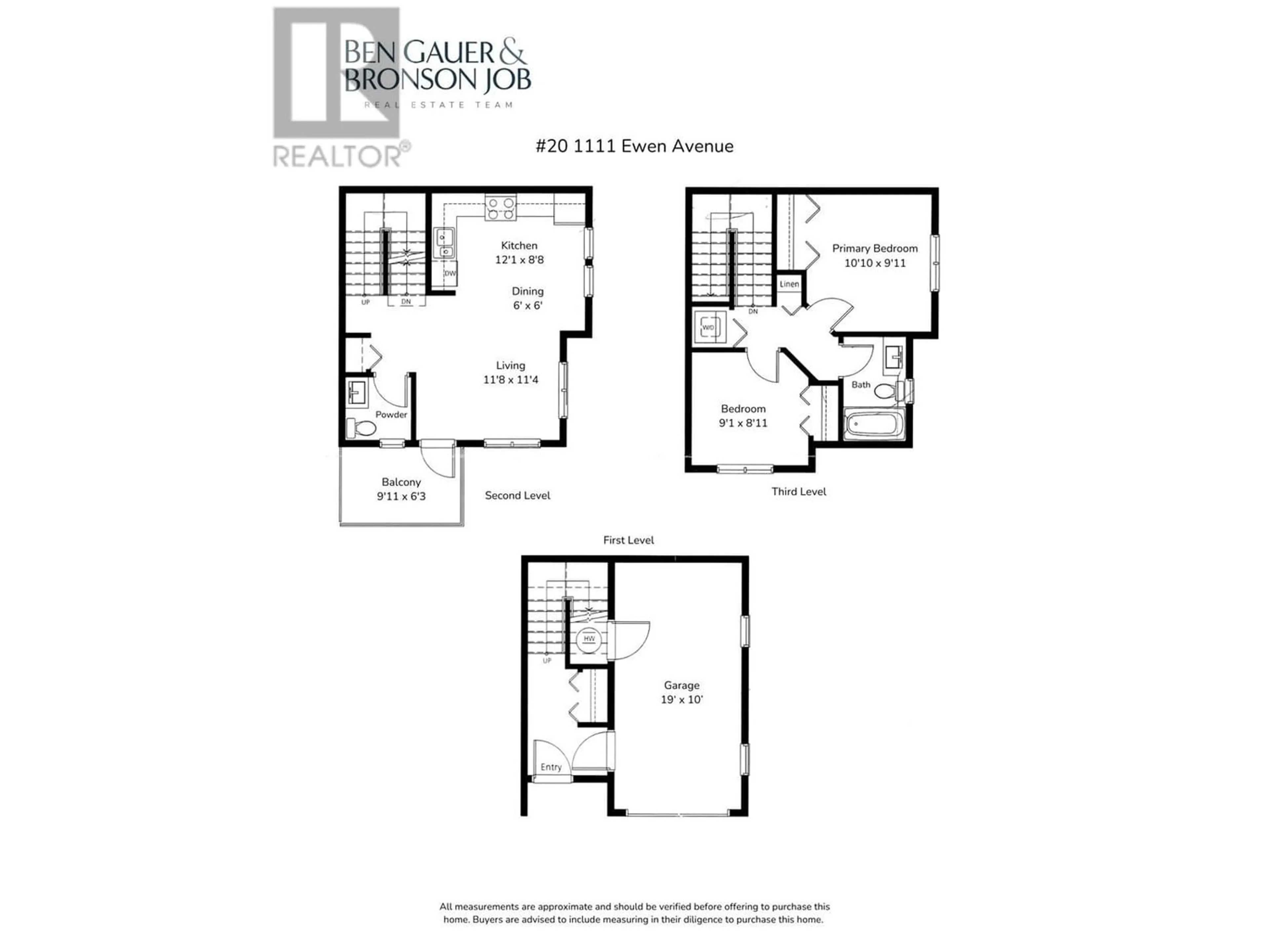 Floor plan for 20 1111 EWEN AVENUE, New Westminster British Columbia V3M5E3