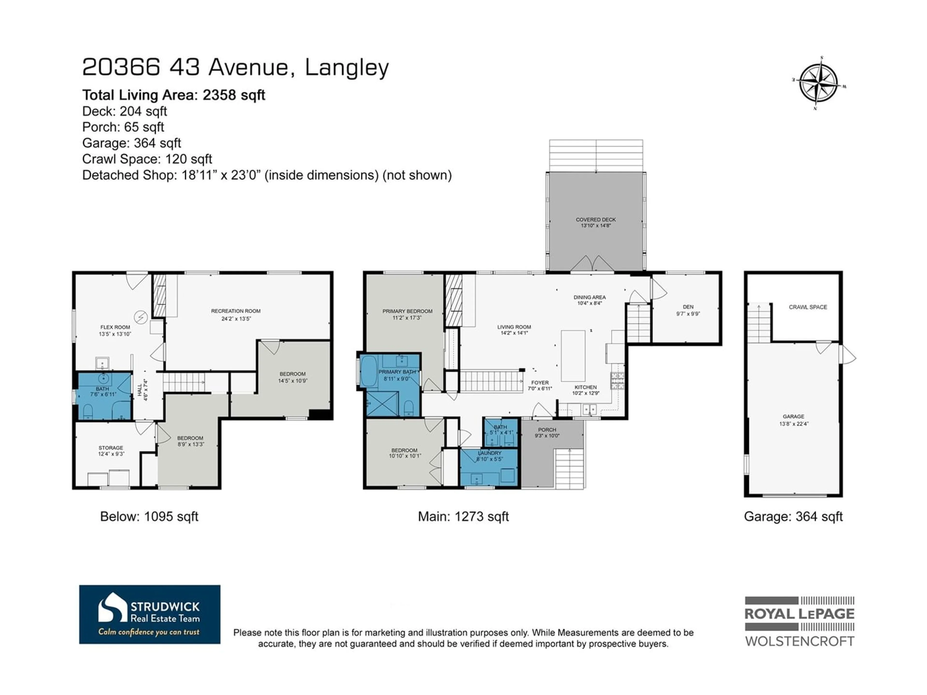 Floor plan for 20366 43 AVENUE, Langley British Columbia V3A3B8
