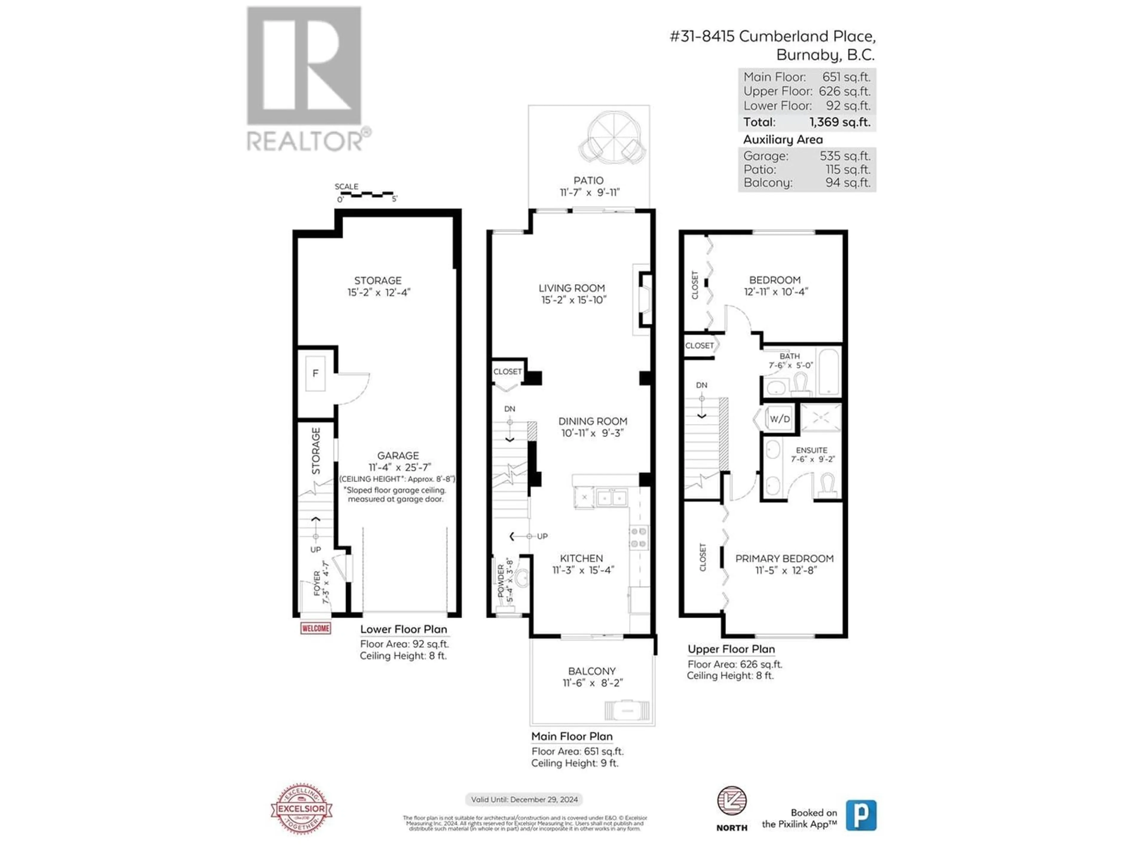 Floor plan for 31 8415 CUMBERLAND PLACE, Burnaby British Columbia V3N5C3