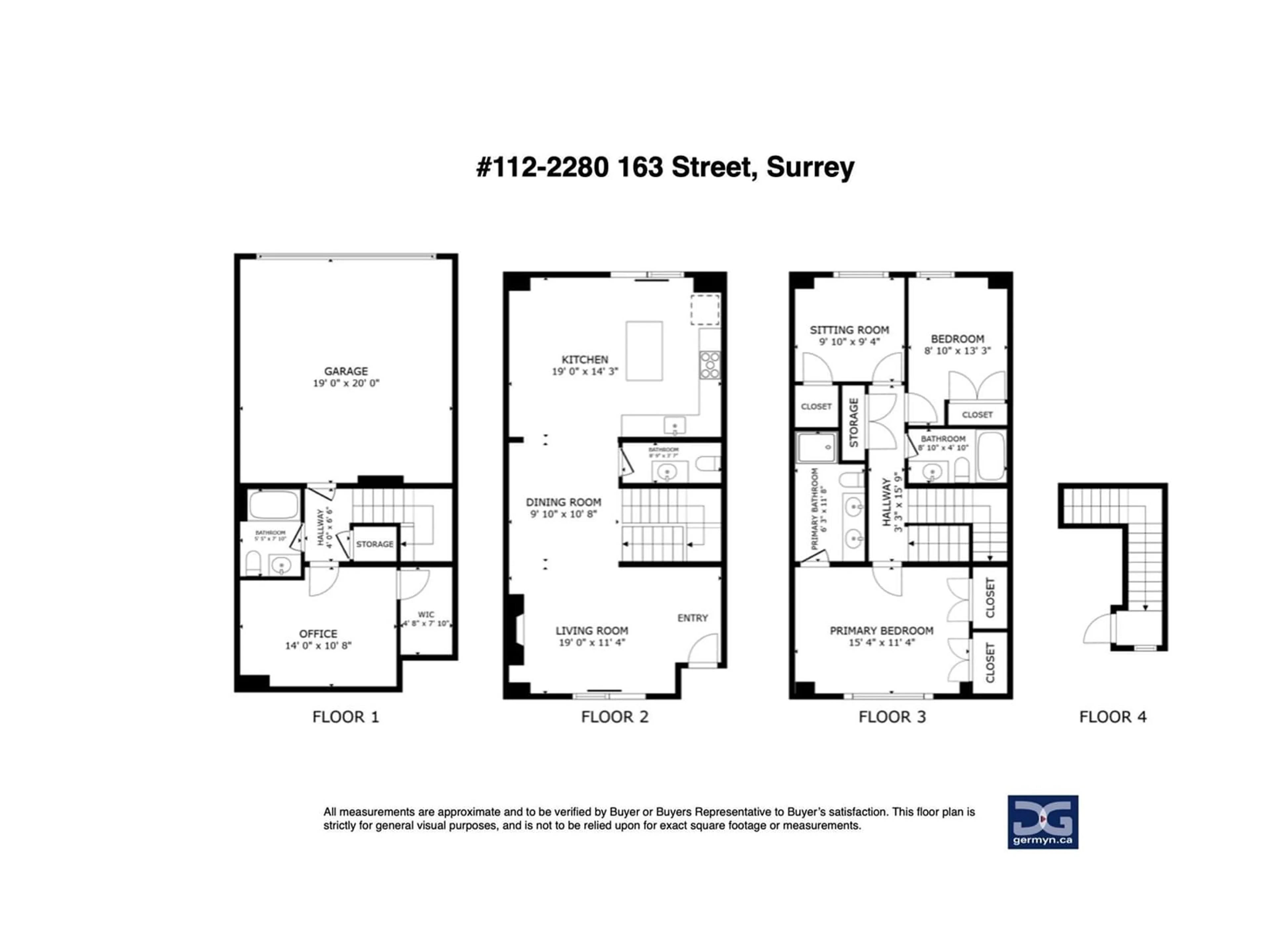 Floor plan for 112- 2280 163 STREET, Surrey British Columbia V3Z0S4