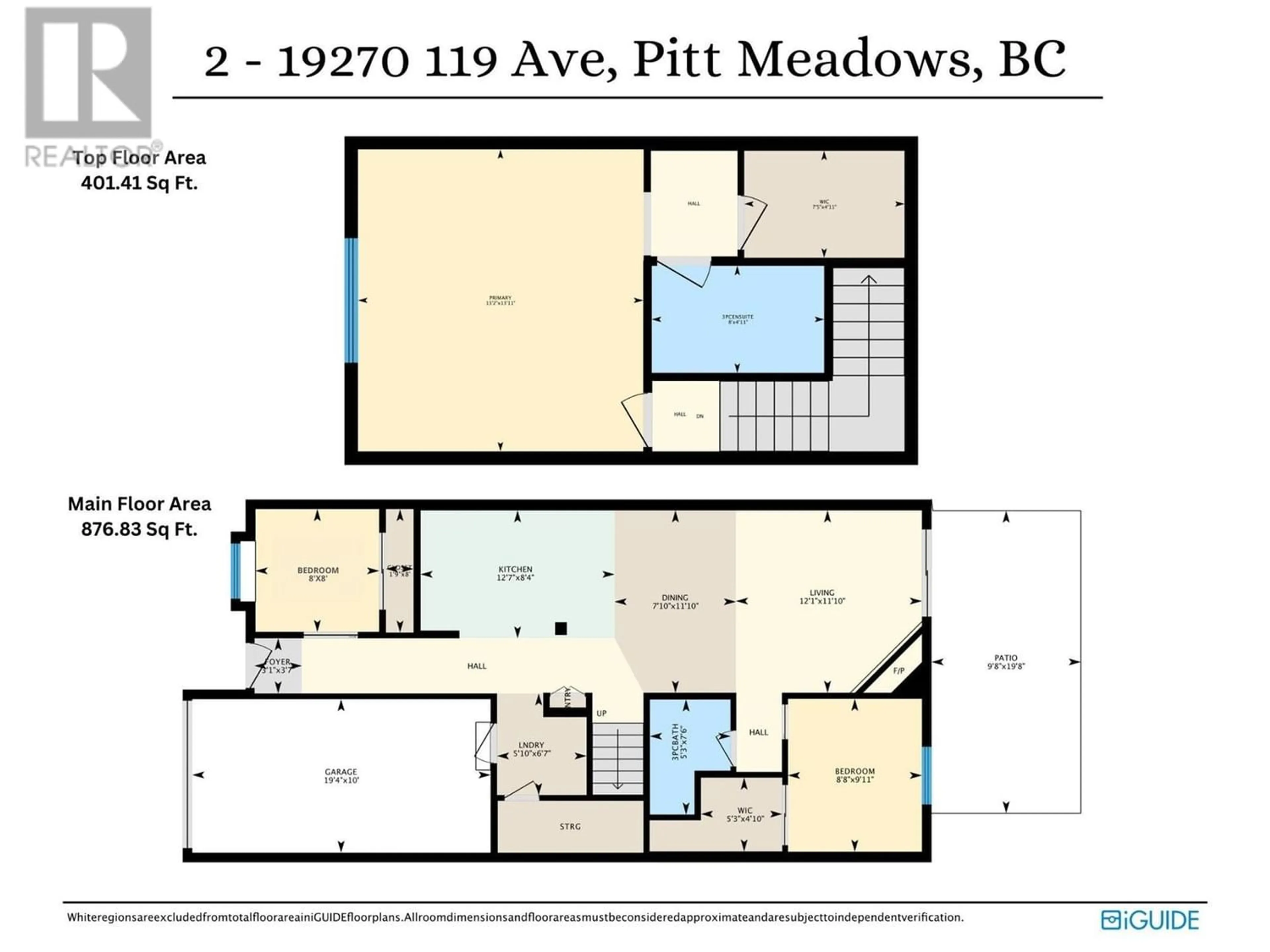 Floor plan for 2 19270 119 AVENUE, Pitt Meadows British Columbia V3Y2J8