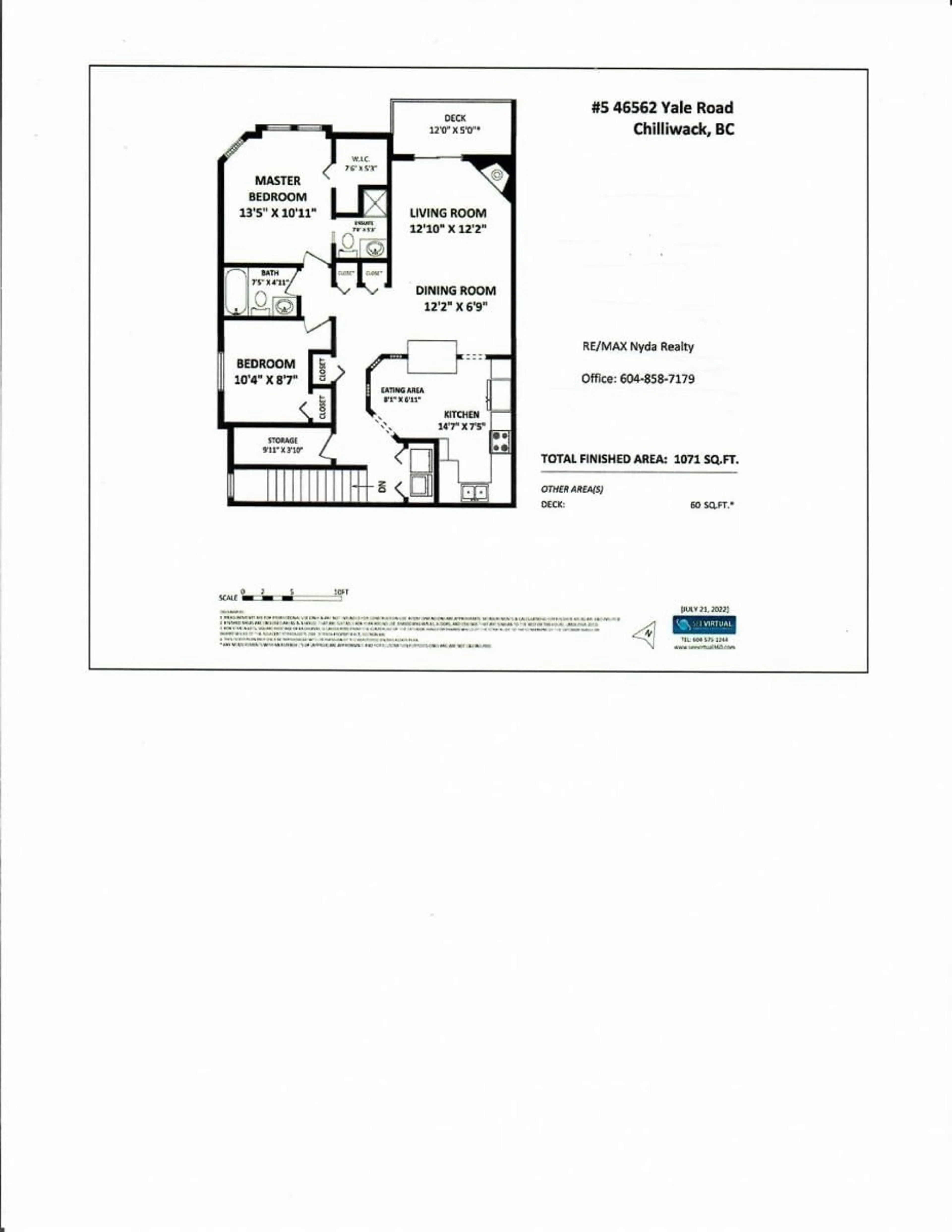 Floor plan for 5 46562 YALE ROAD, Chilliwack British Columbia V2P2R5