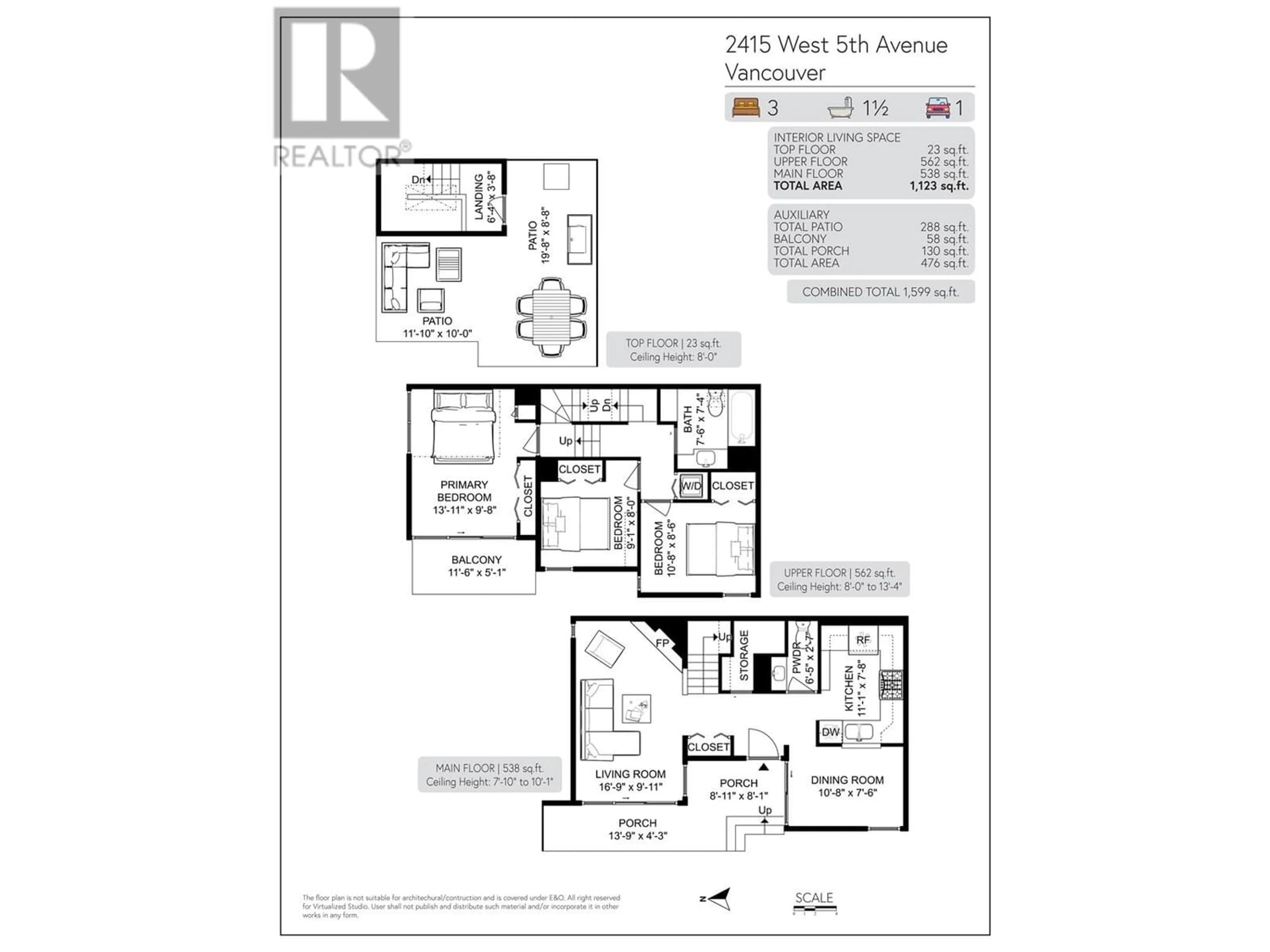 Floor plan for 2415 W 5TH AVENUE, Vancouver British Columbia V6K1S7