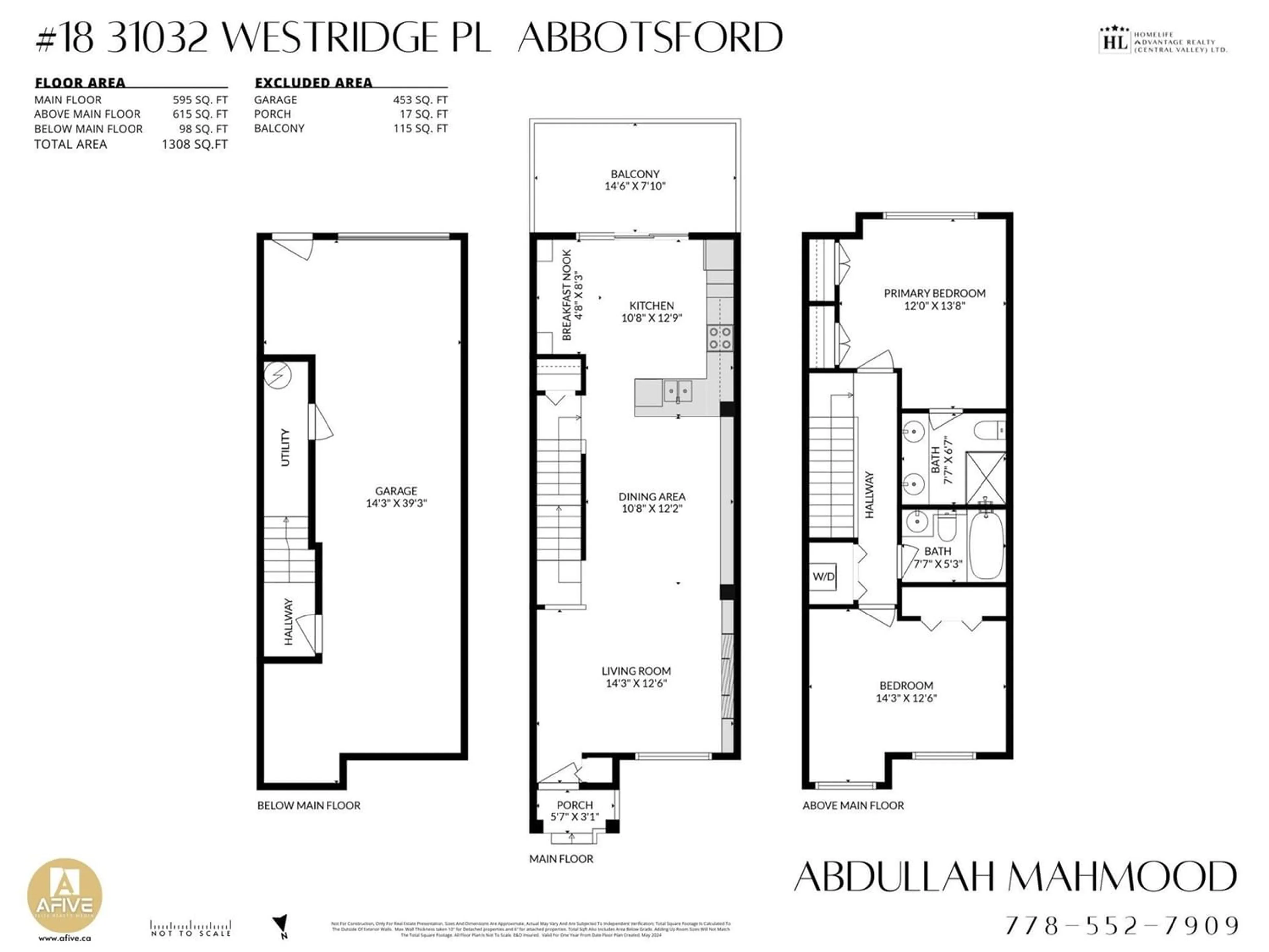 Floor plan for 18 31032 WESTRIDGE PLACE, Abbotsford British Columbia V2T0C6