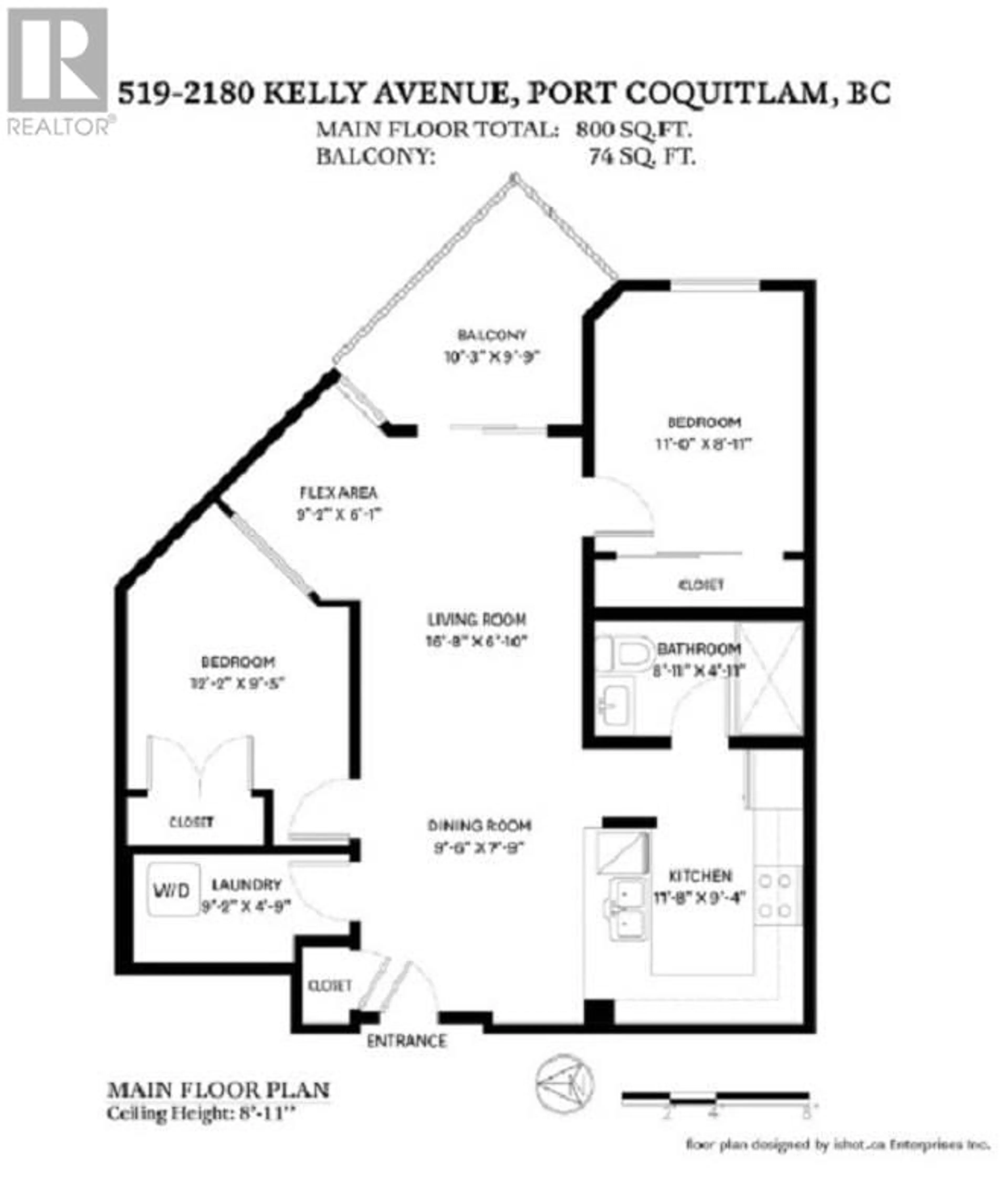 Floor plan for 4519 2180 KELLY AVENUE, Port Coquitlam British Columbia V3C0L1
