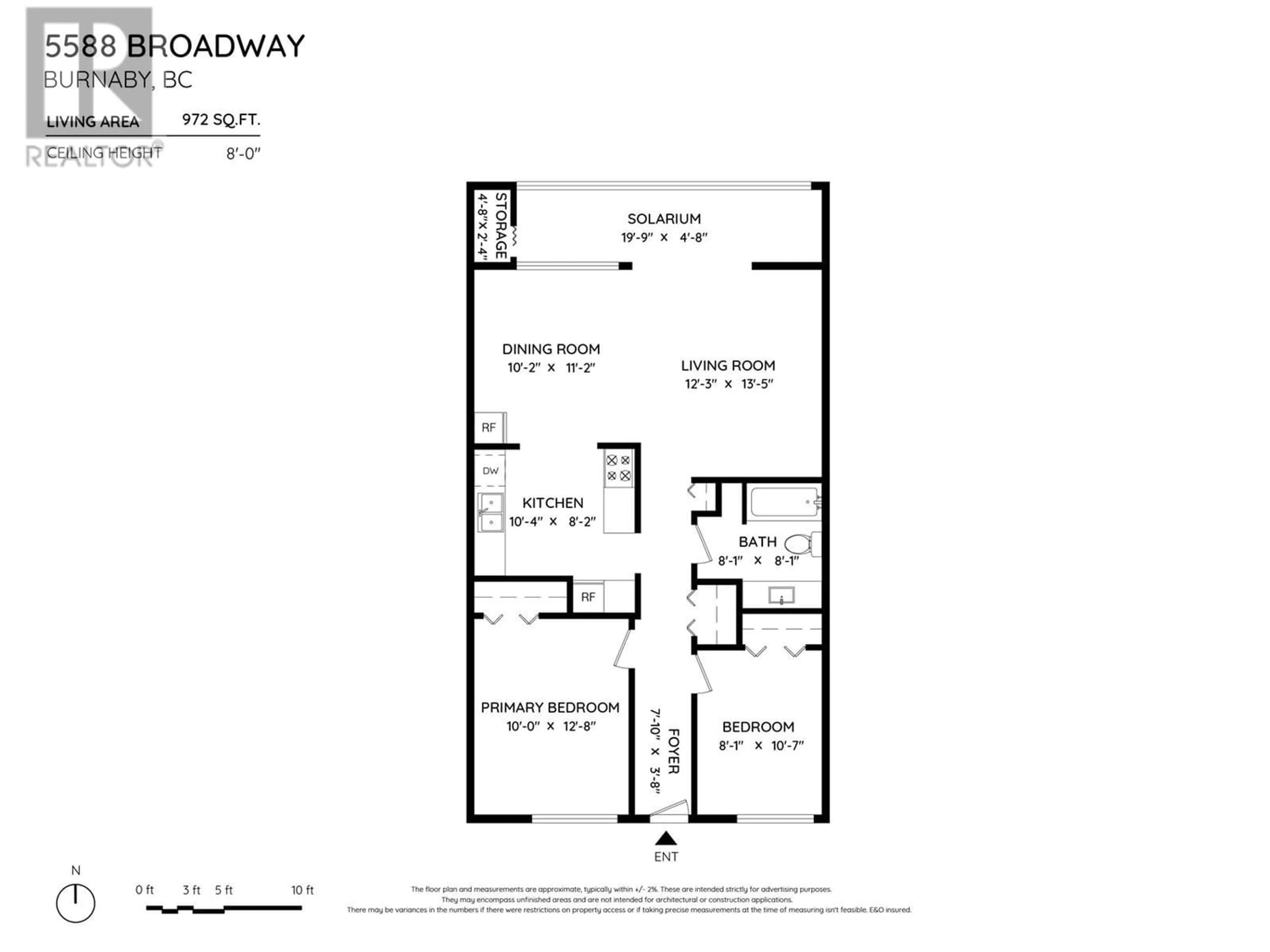 Floor plan for 5588 BROADWAY, Burnaby British Columbia V5B2X7