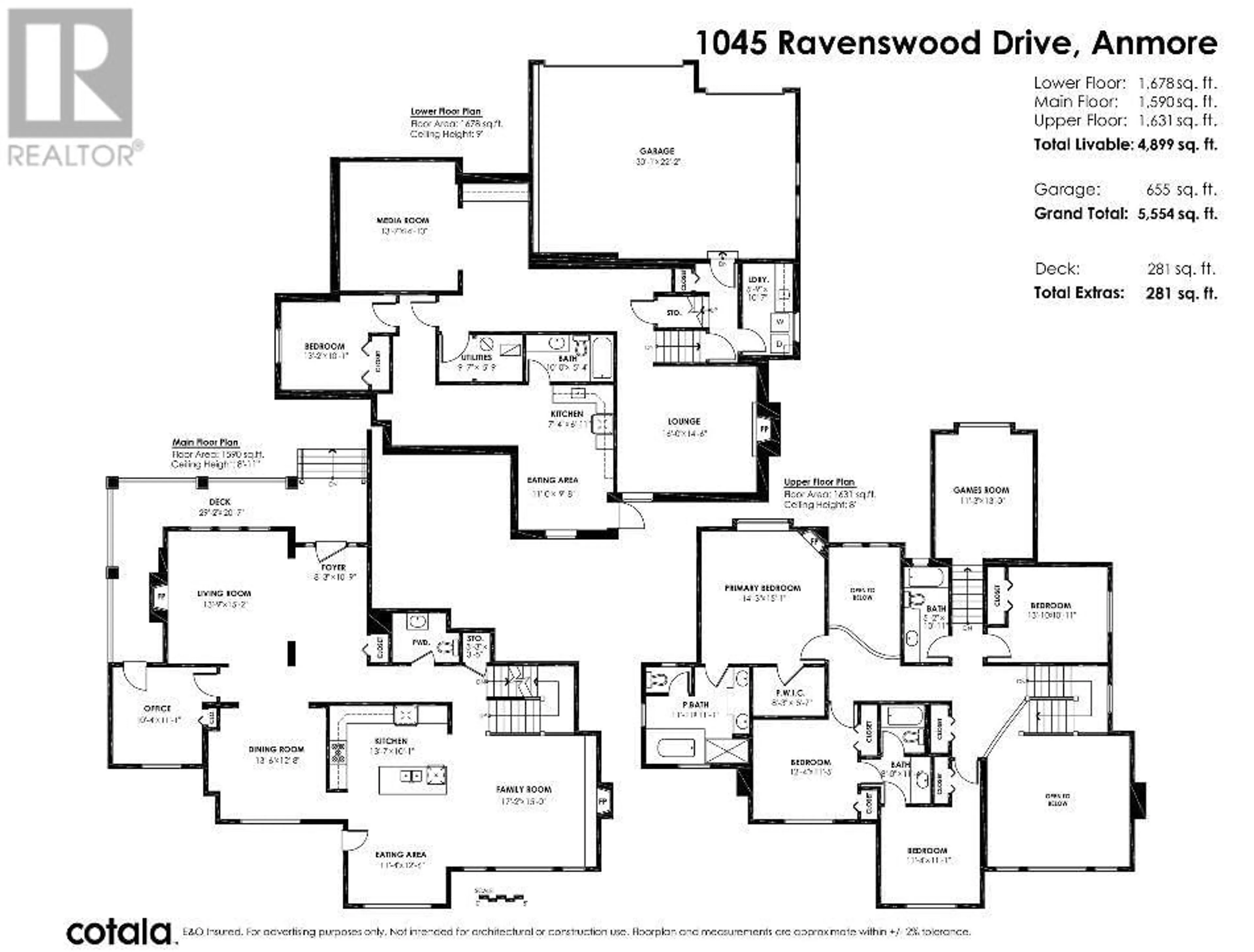 Floor plan for 1045 RAVENSWOOD DRIVE, Anmore British Columbia V3H5M6