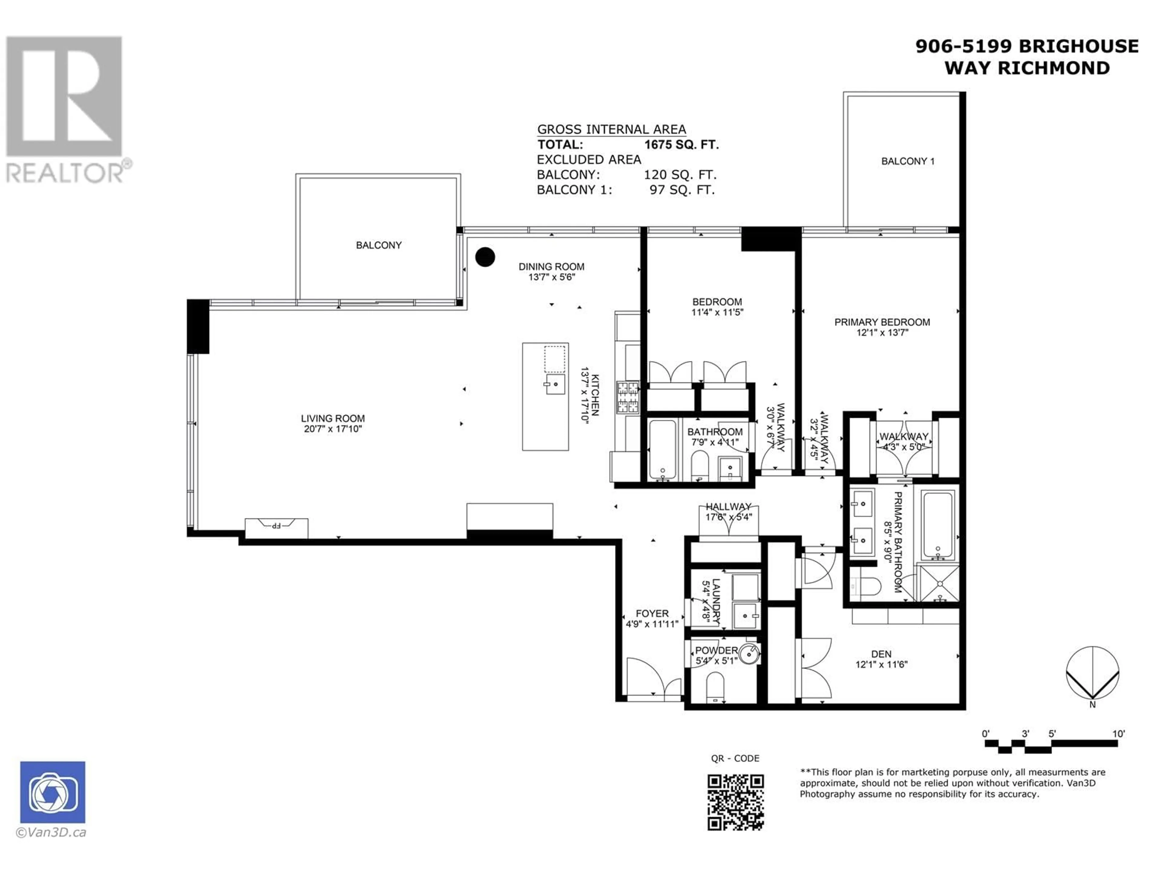 Floor plan for 906 - 5199 BRIGHOUSE WAY, Richmond British Columbia V7C0A7