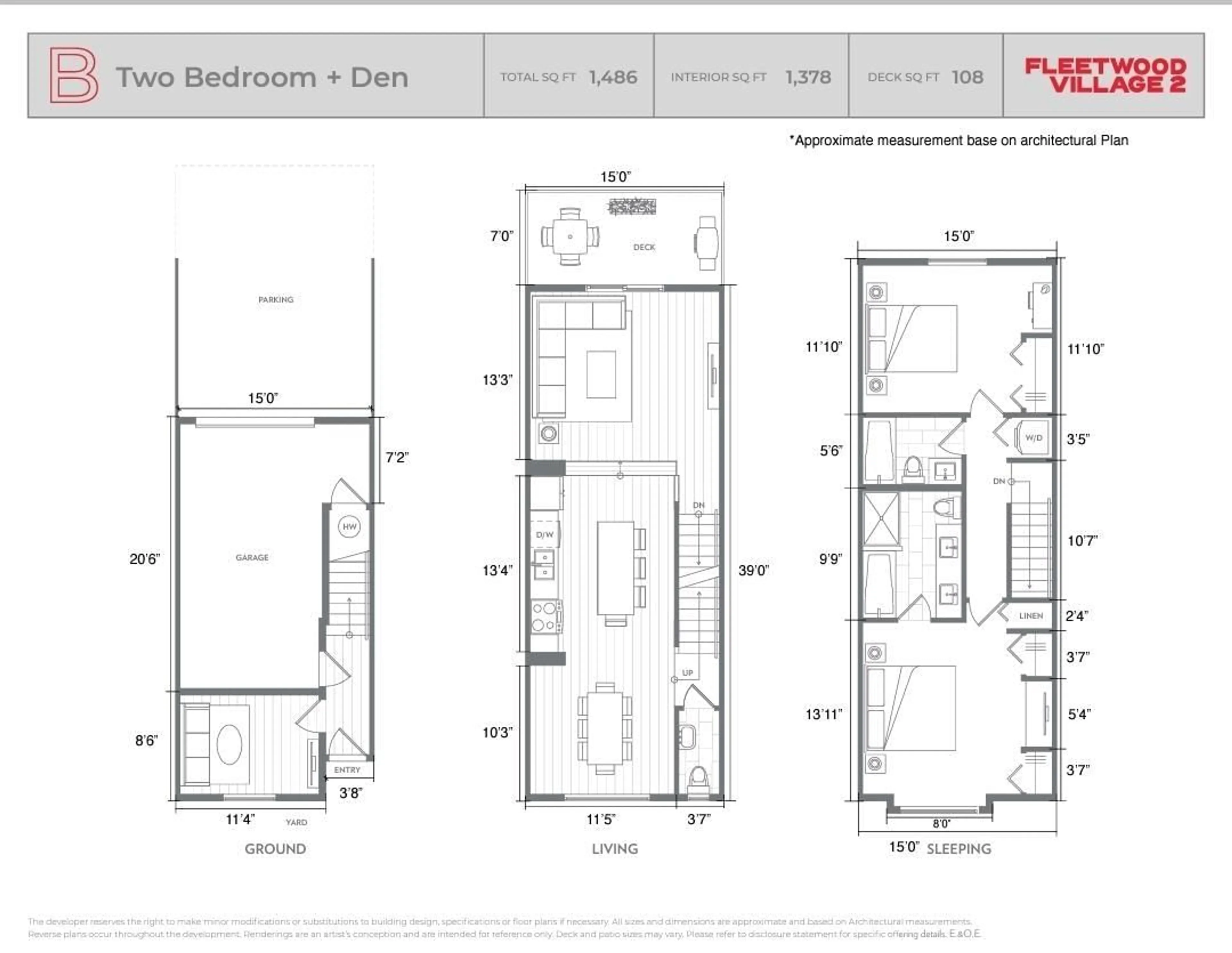 Floor plan for 74 15778 85 AVENUE, Surrey British Columbia V4N6W8