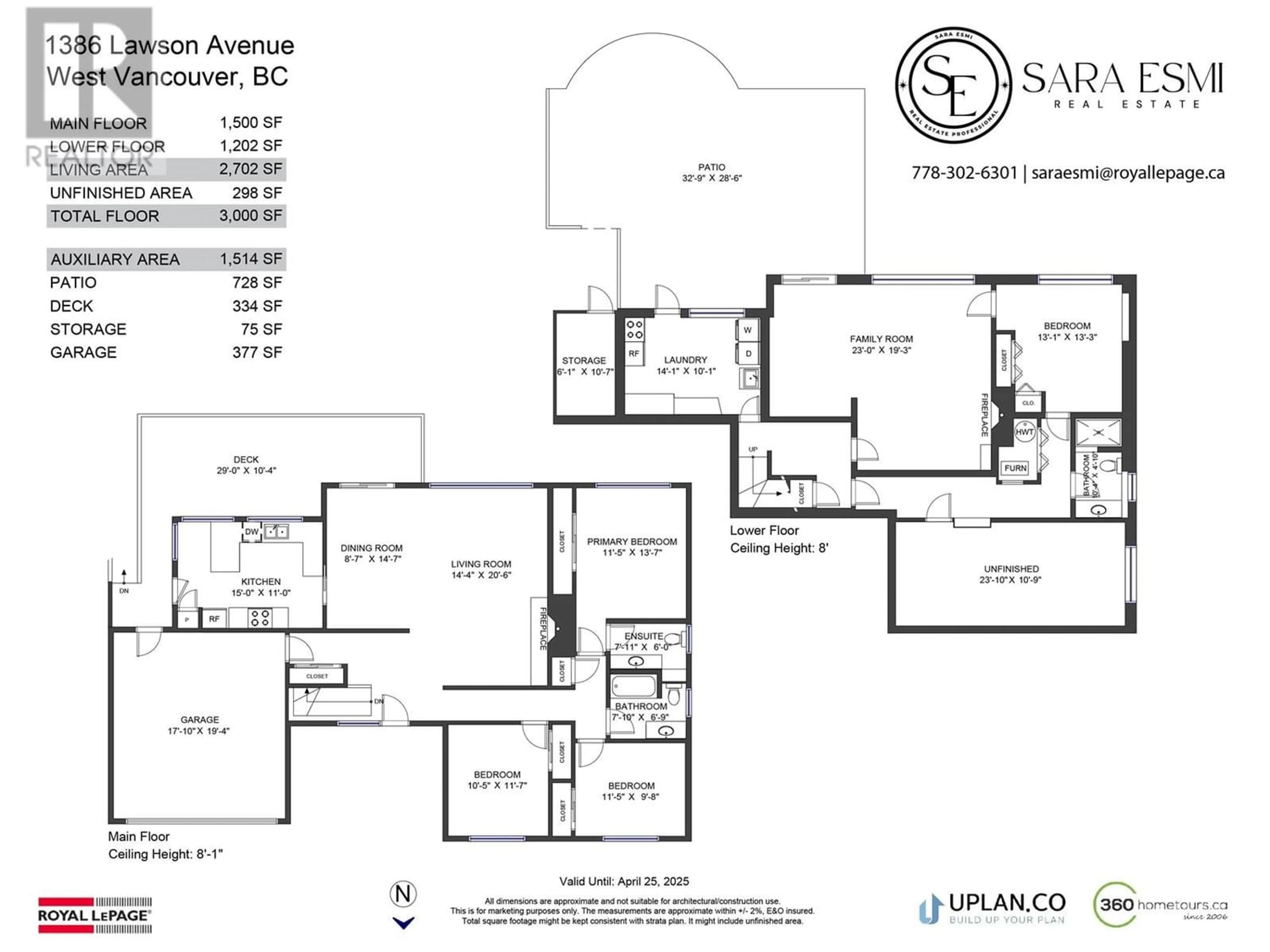 Floor plan for 1386 LAWSON AVENUE, West Vancouver British Columbia V7T2E7