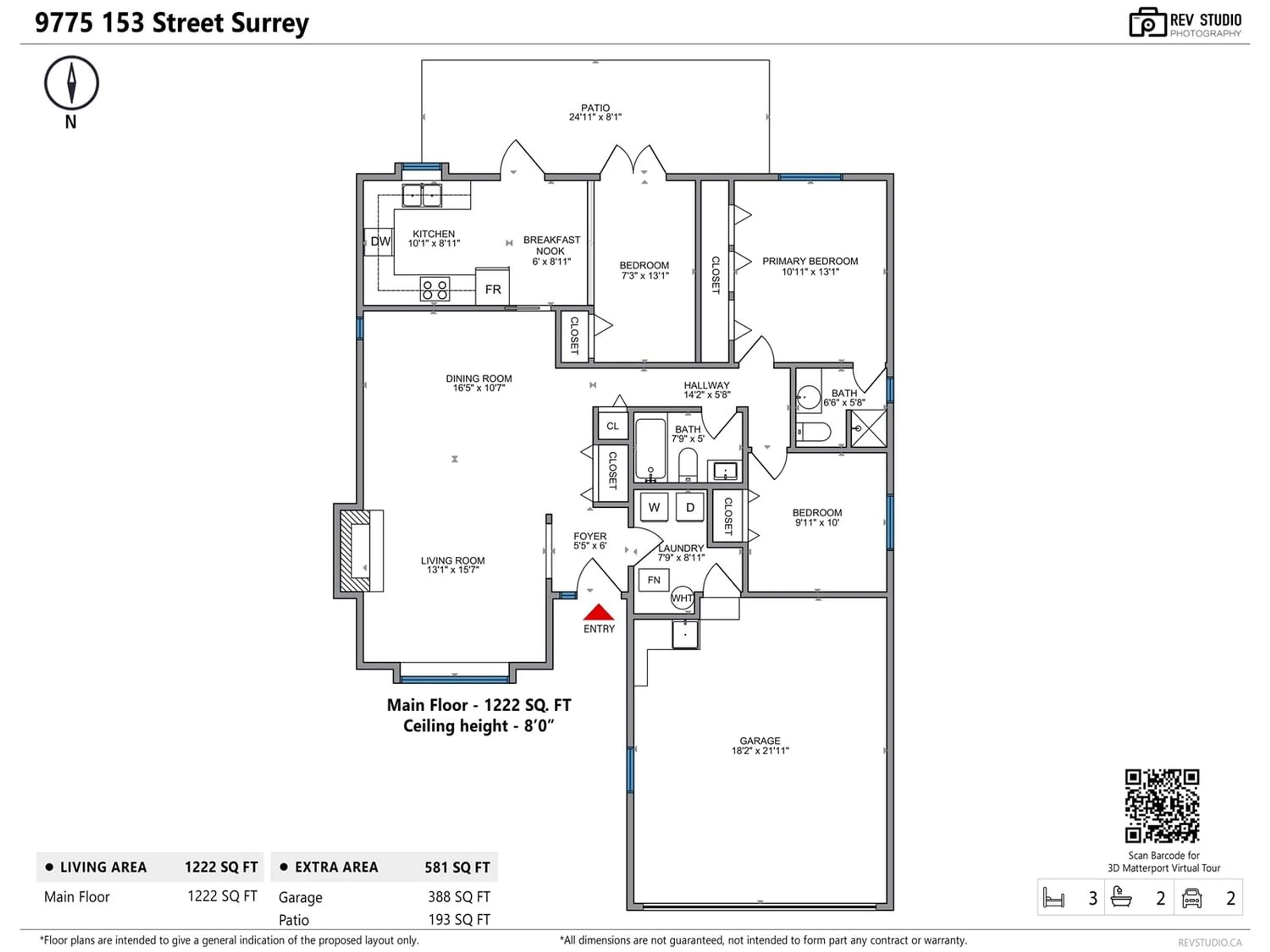 Floor plan for 9775 153 STREET, Surrey British Columbia V3R8P3