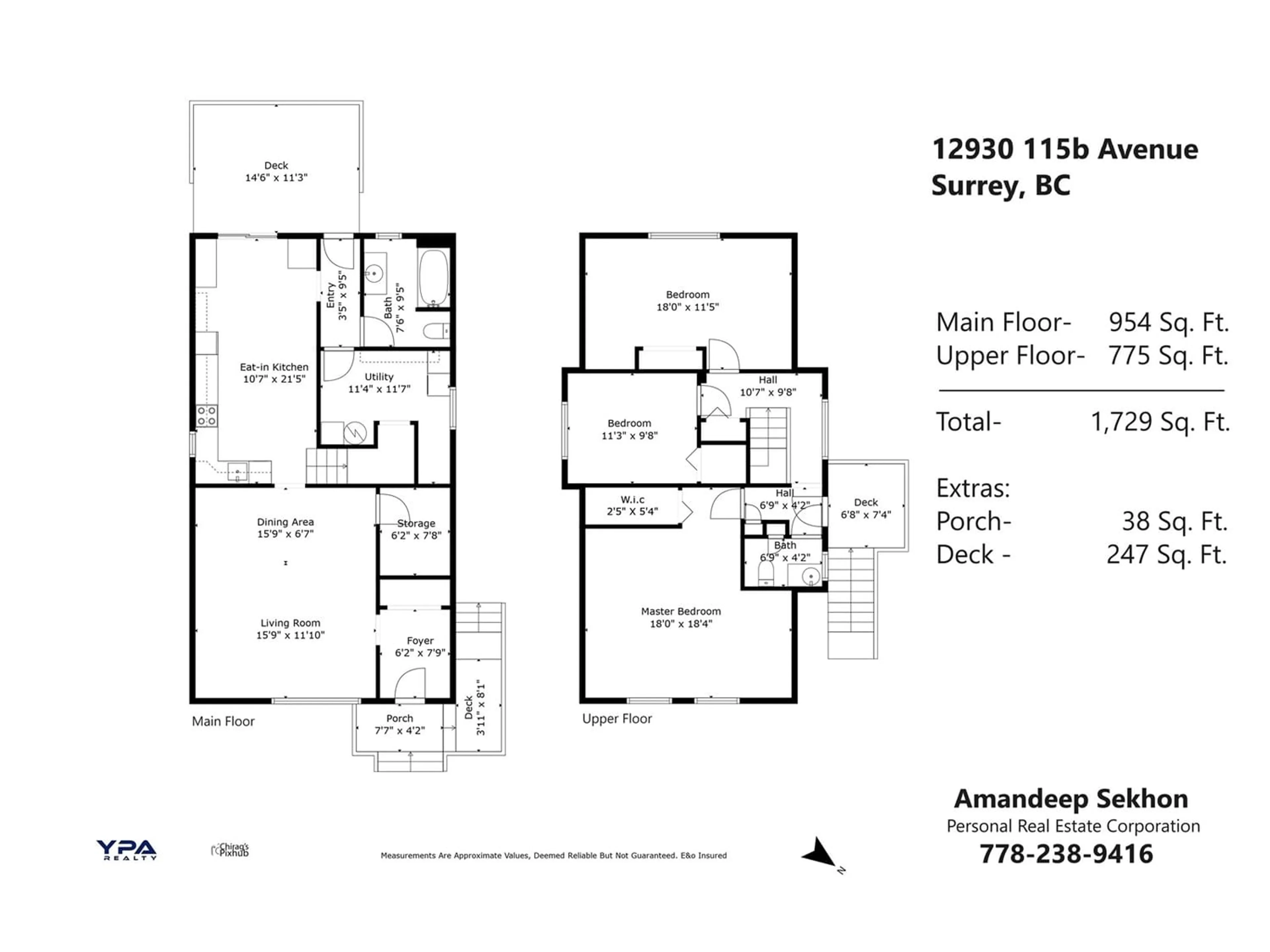 Floor plan for 12930 115B AVENUE, Surrey British Columbia V3R2S2