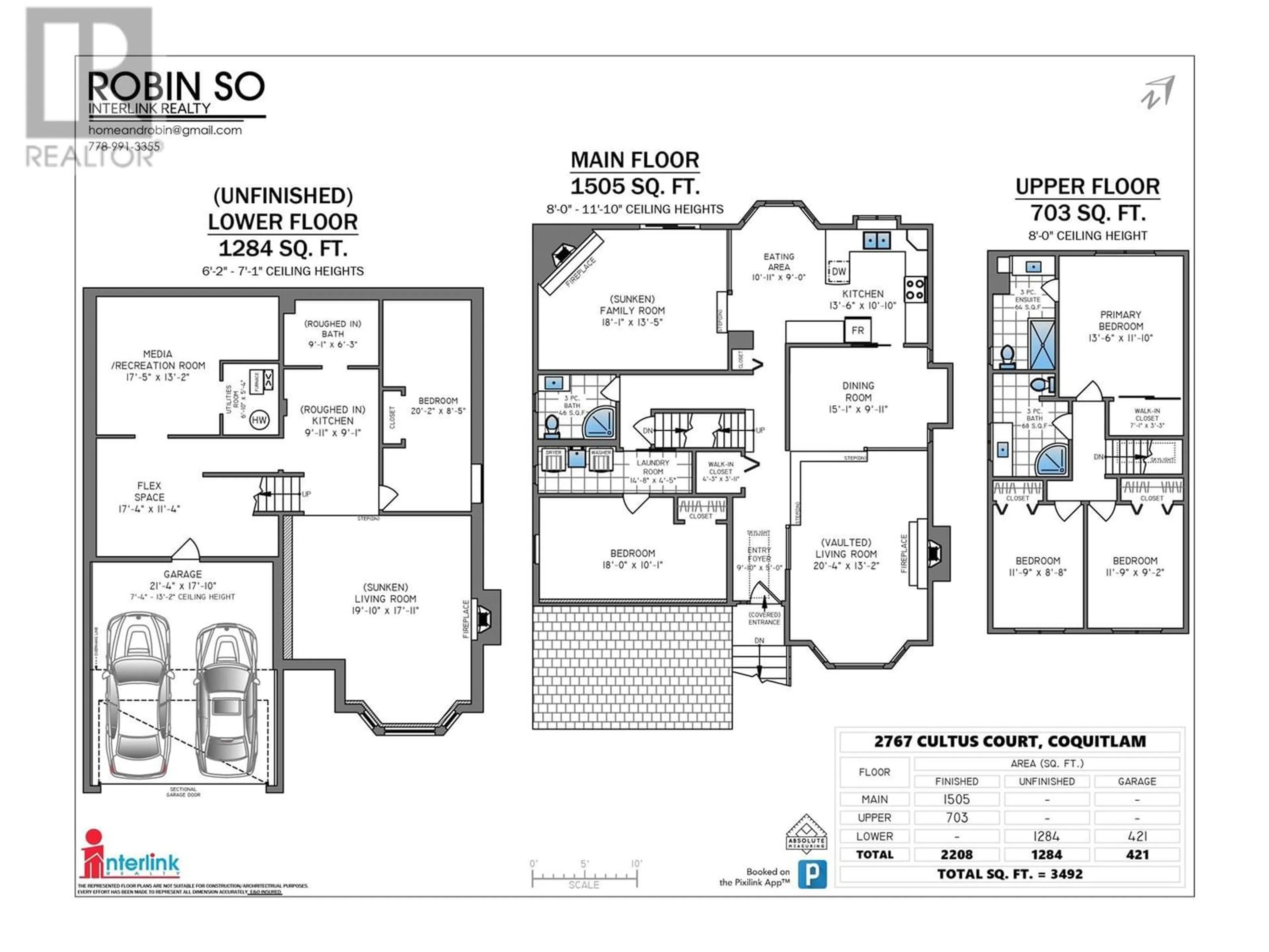 Floor plan for 2767 CULTUS COURT, Coquitlam British Columbia V3C5A8
