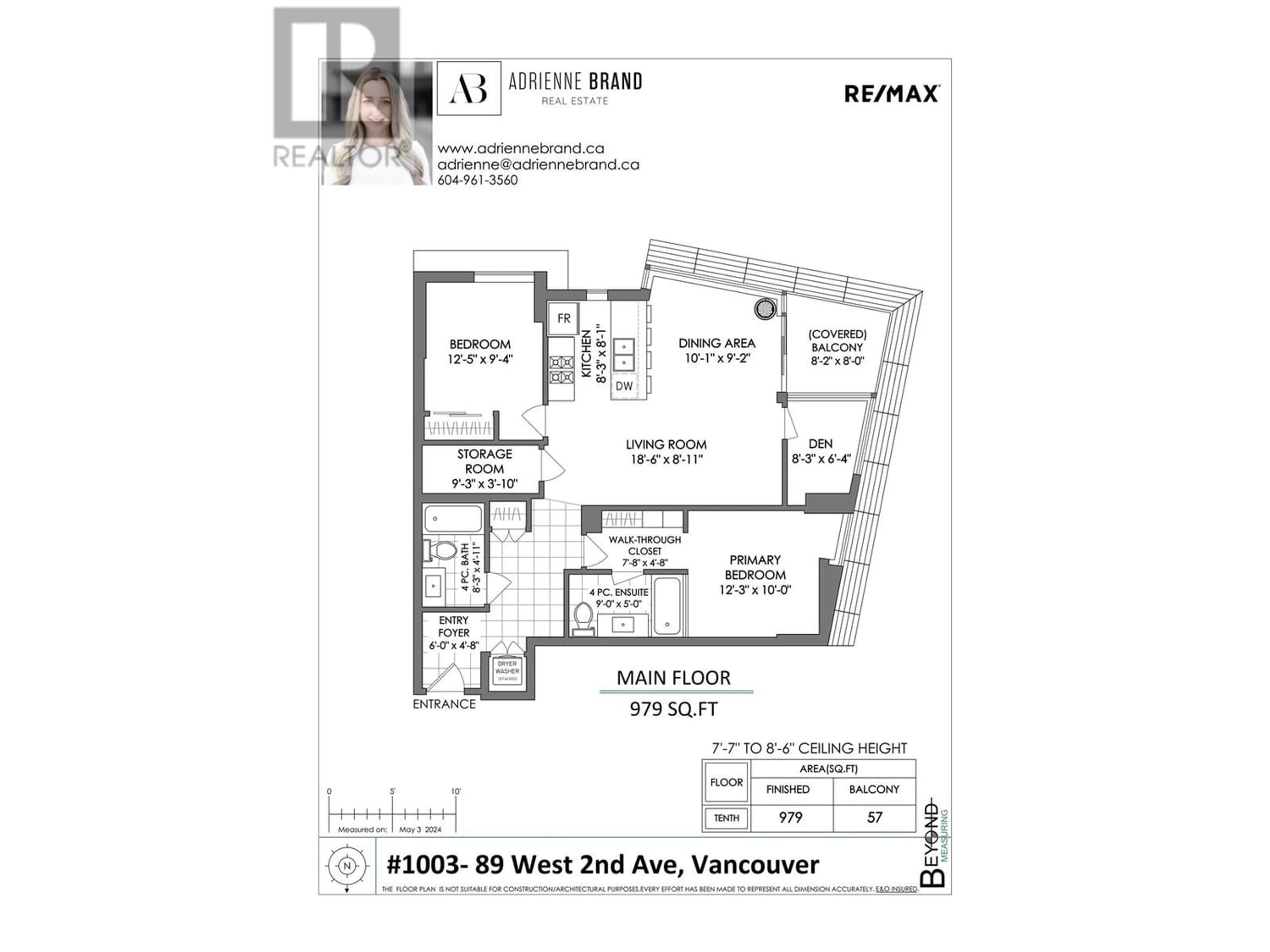 Floor plan for 1003 89 W 2ND AVENUE, Vancouver British Columbia V5Y0G9